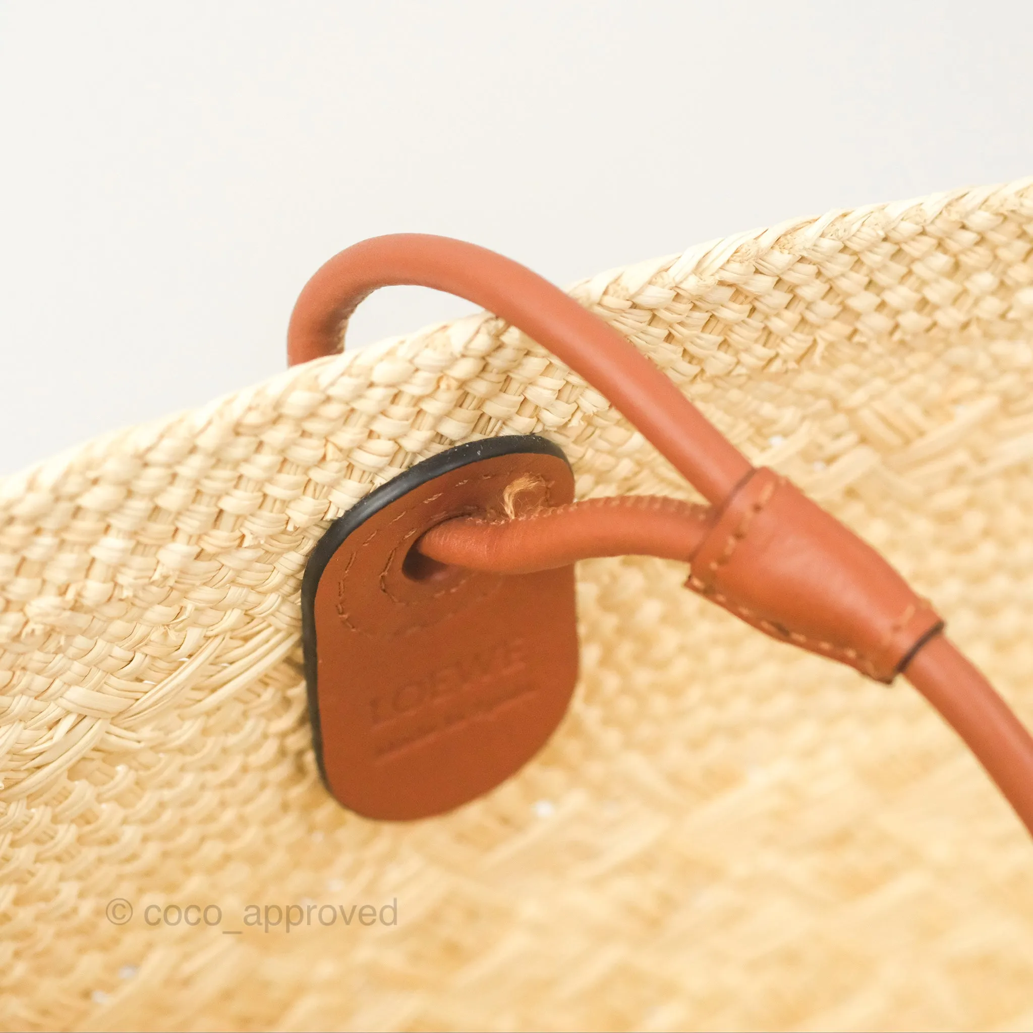 Loewe x Paula's Ibiza Woven Anagram Basket Bag Natural/Tan