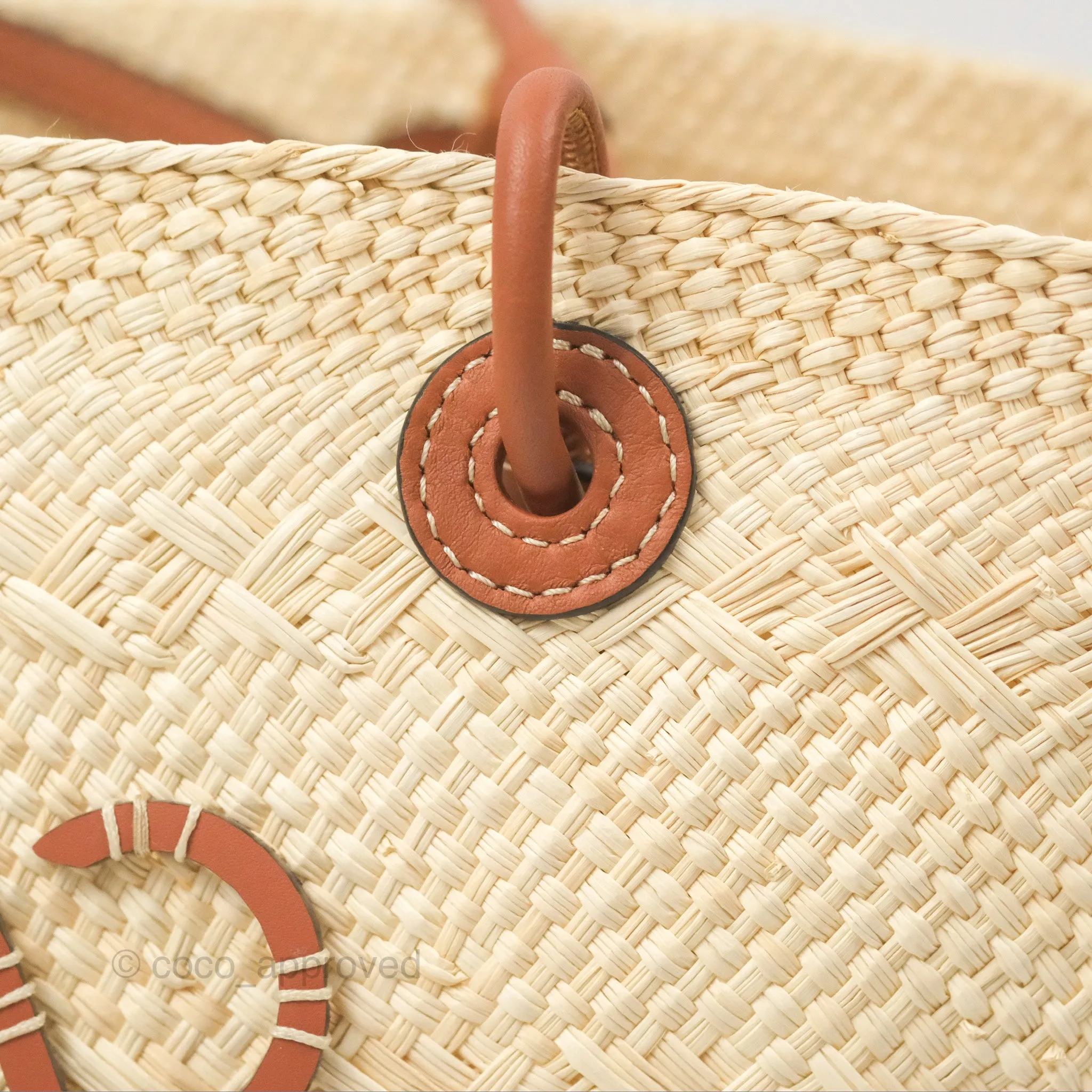 Loewe x Paula's Ibiza Woven Anagram Basket Bag Natural/Tan