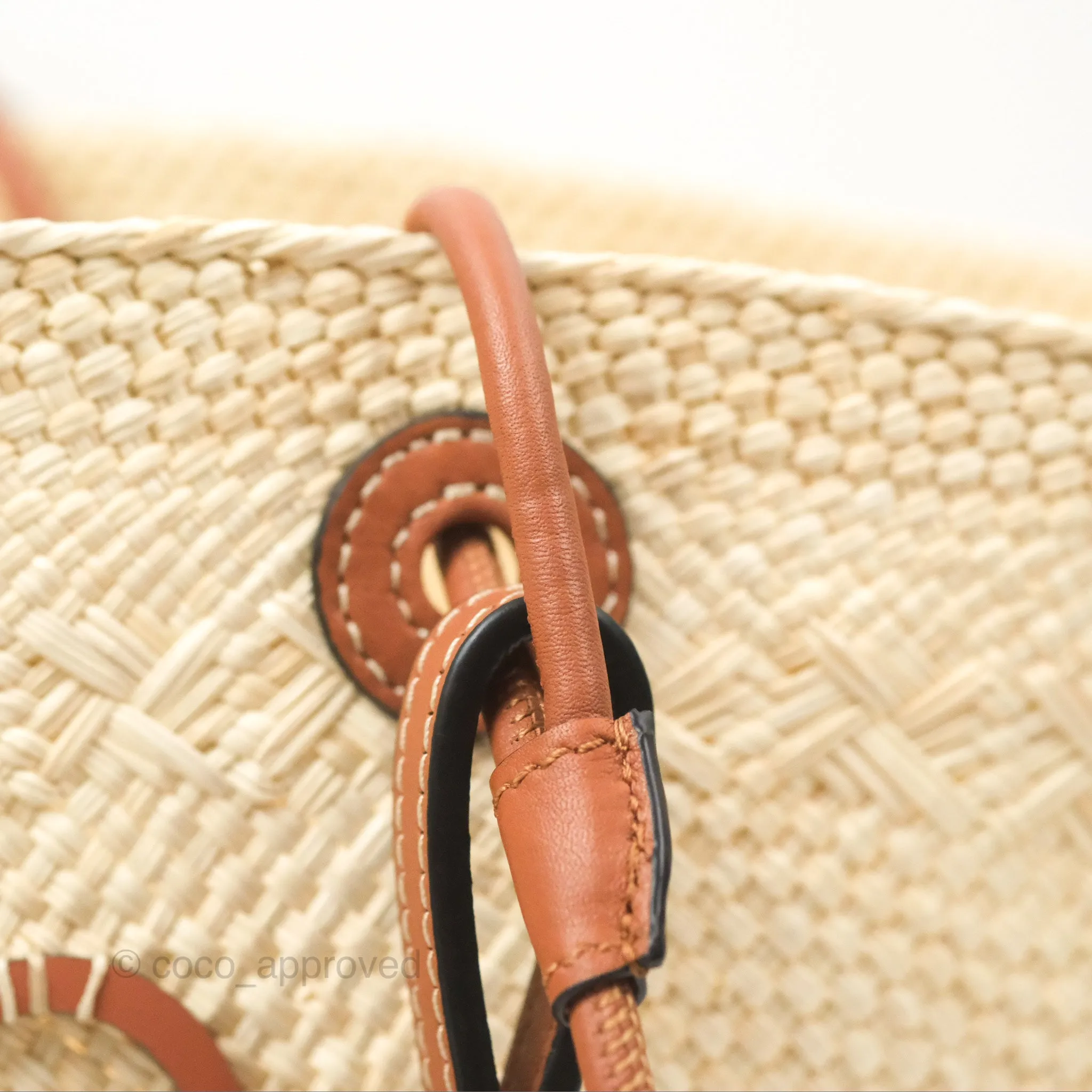 Loewe x Paula's Ibiza Woven Anagram Basket Bag Natural/Tan