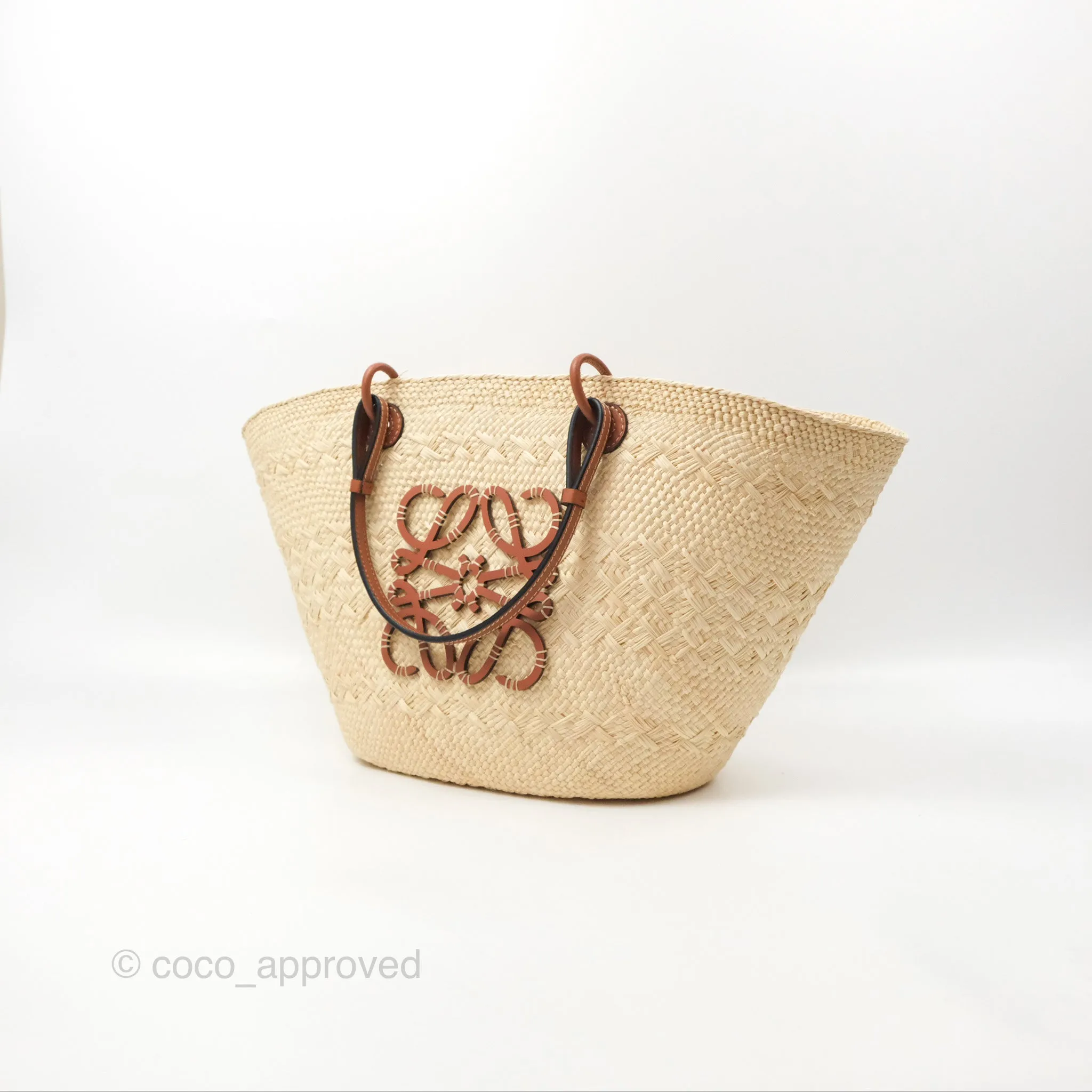 Loewe x Paula's Ibiza Woven Anagram Basket Bag Natural/Tan