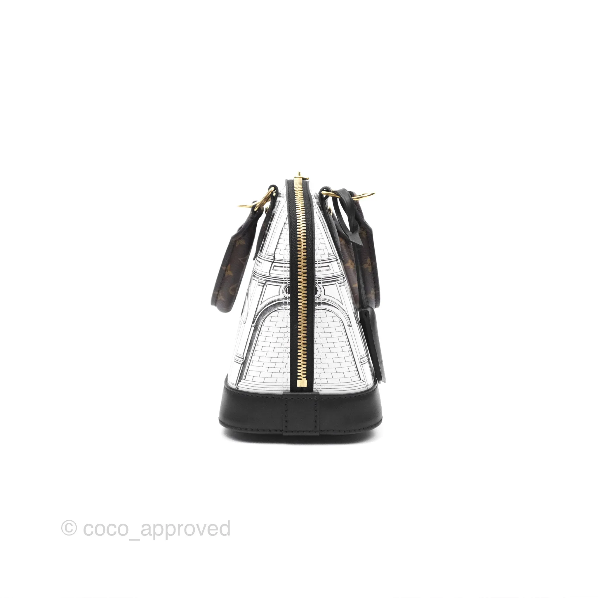 Louis Vuitton Alma BB Fornasetti Handbag Patent Calfskin