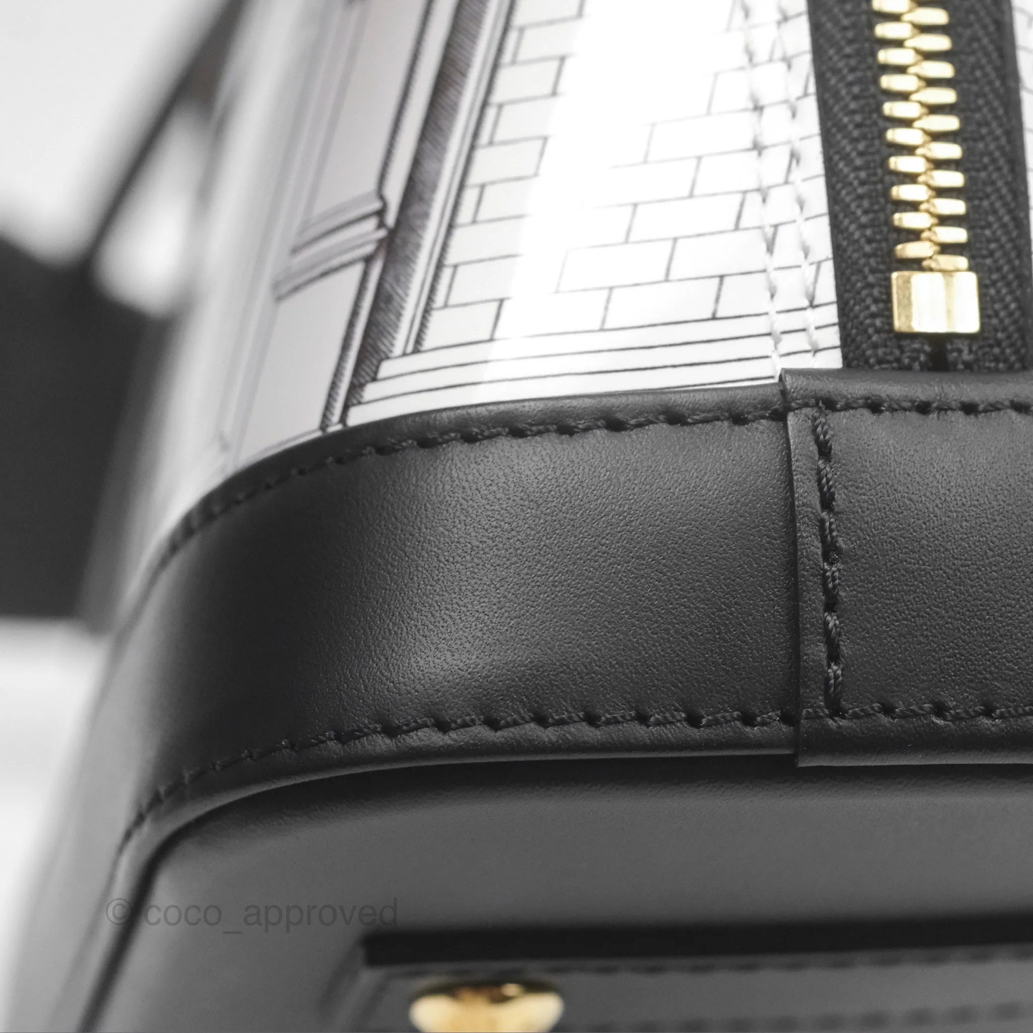 Louis Vuitton Alma BB Fornasetti Handbag Patent Calfskin