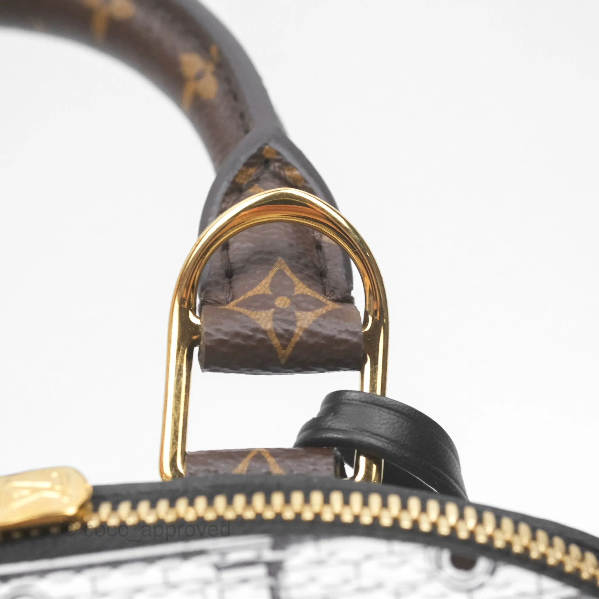 Louis Vuitton Alma BB Fornasetti Handbag Patent Calfskin