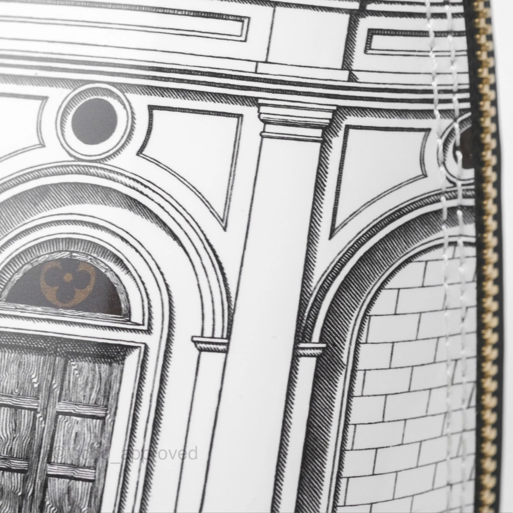 Louis Vuitton Alma BB Fornasetti Handbag Patent Calfskin