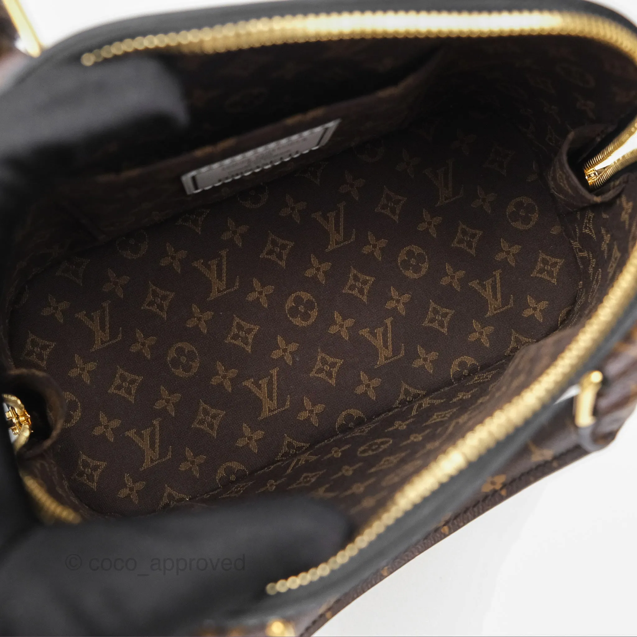 Louis Vuitton Alma BB Fornasetti Handbag Patent Calfskin
