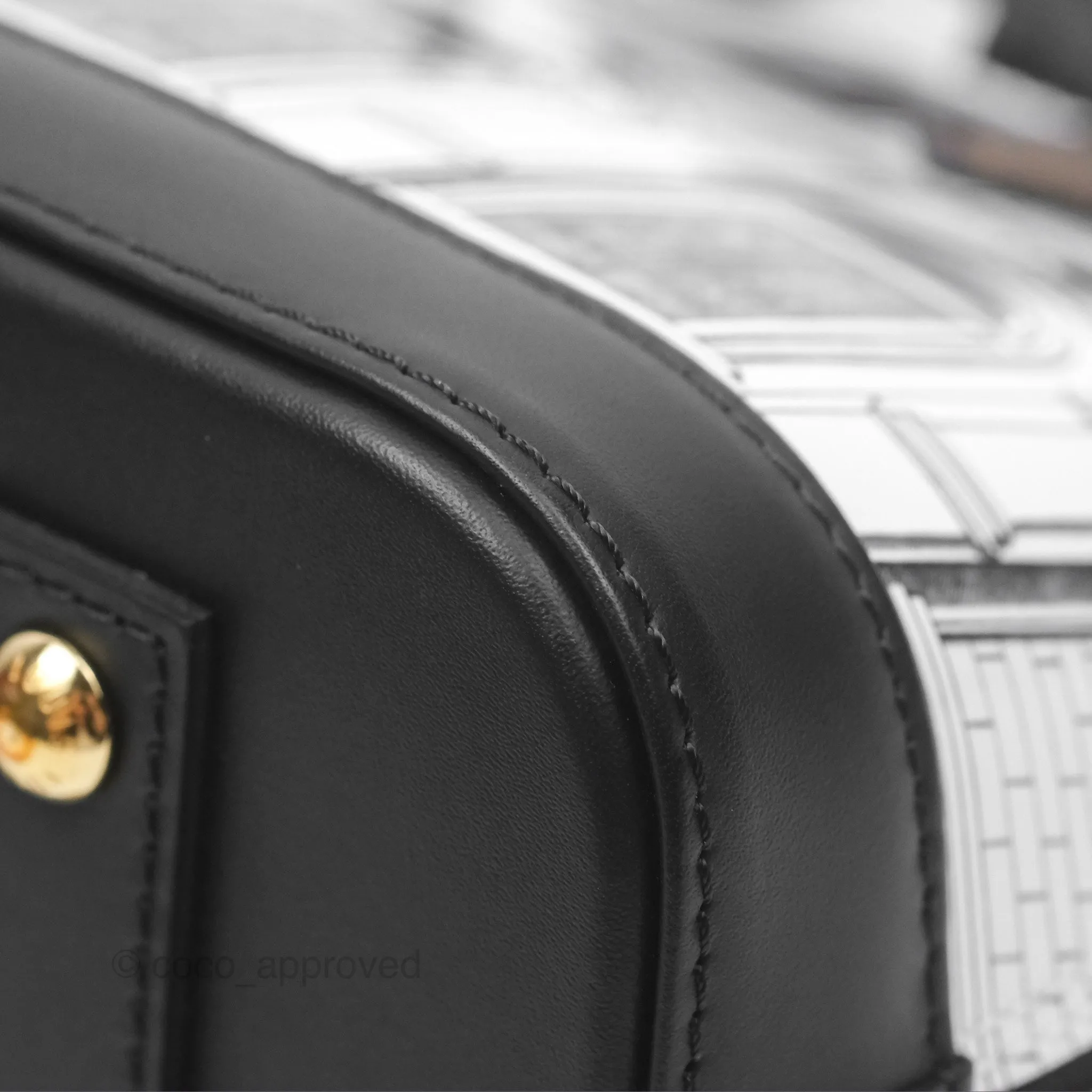 Louis Vuitton Alma BB Fornasetti Handbag Patent Calfskin