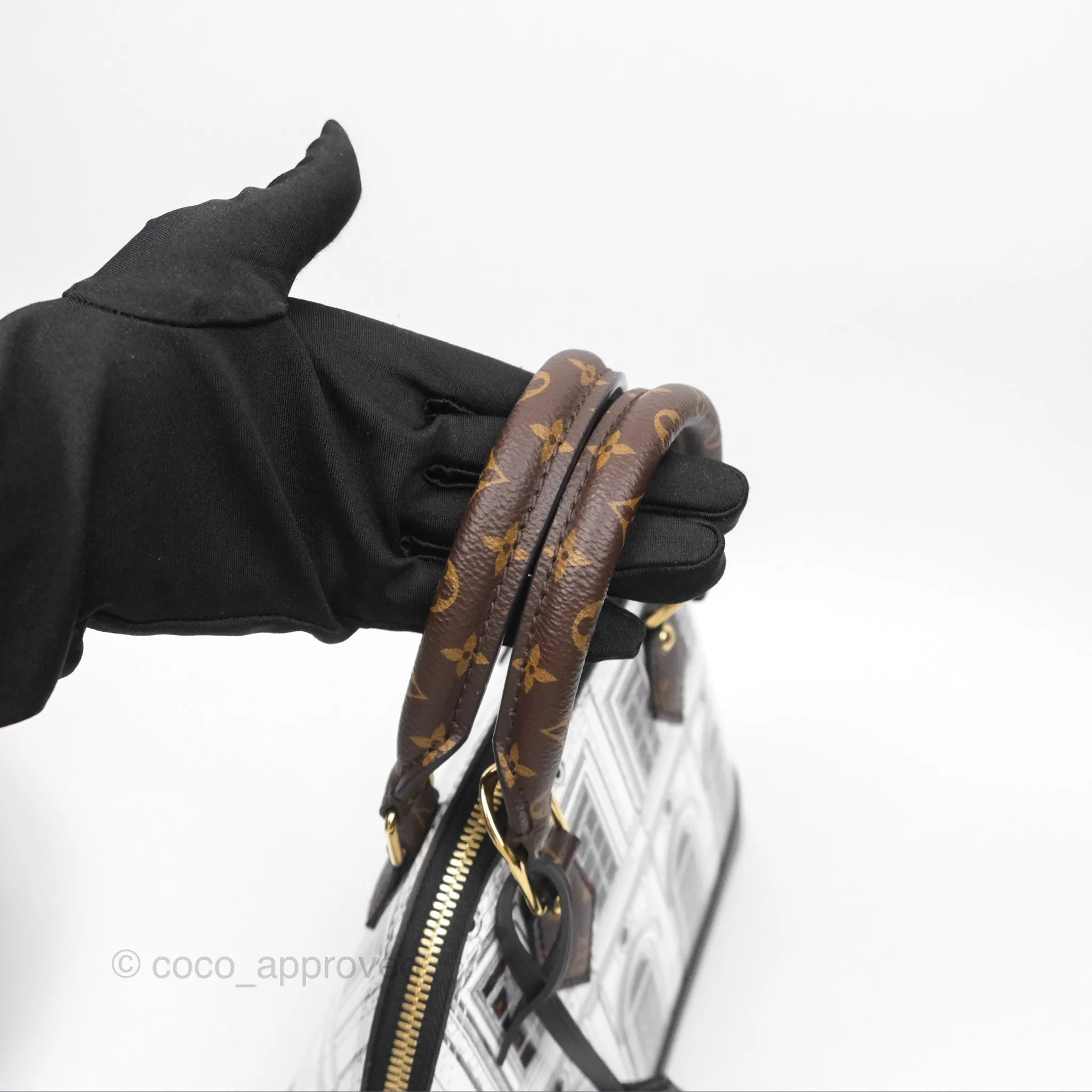 Louis Vuitton Alma BB Fornasetti Handbag Patent Calfskin