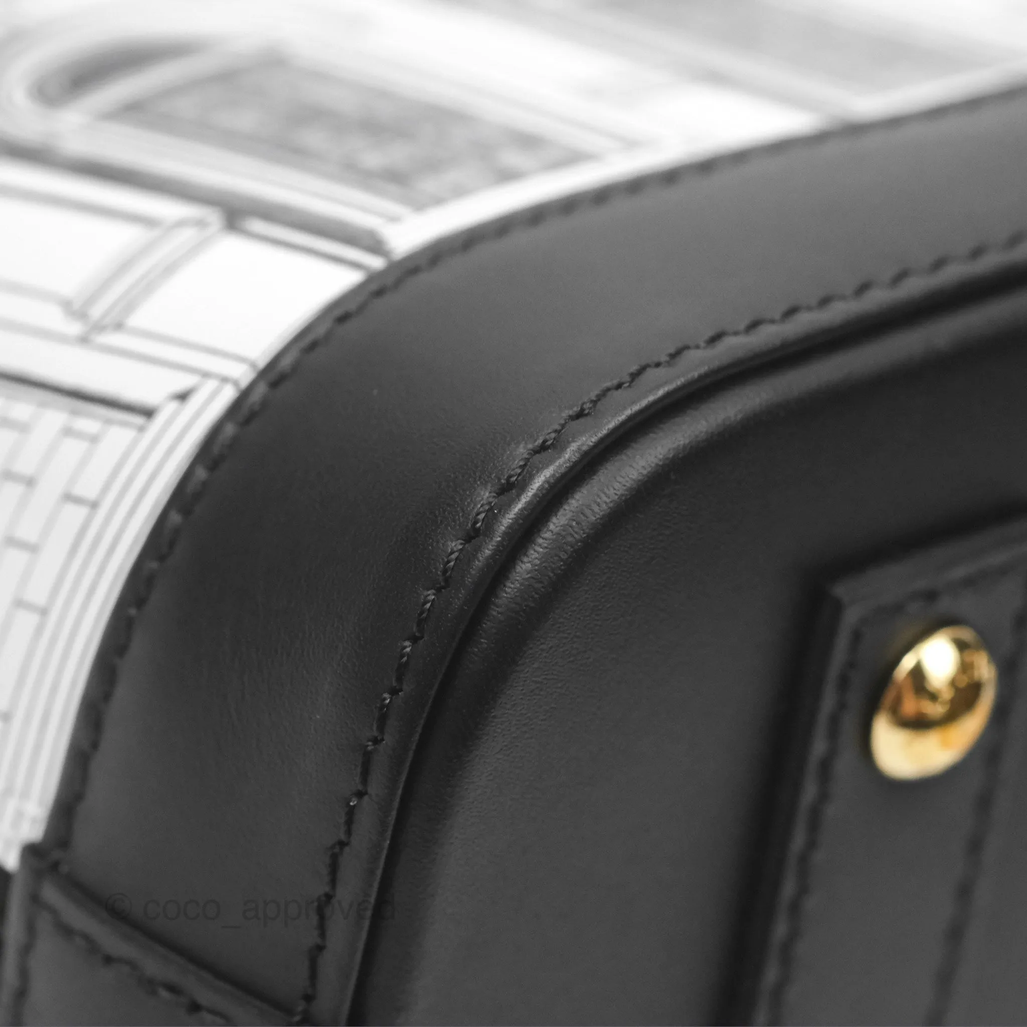 Louis Vuitton Alma BB Fornasetti Handbag Patent Calfskin