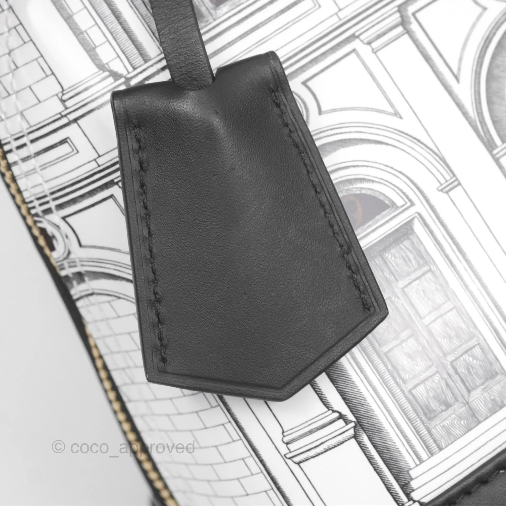 Louis Vuitton Alma BB Fornasetti Handbag Patent Calfskin