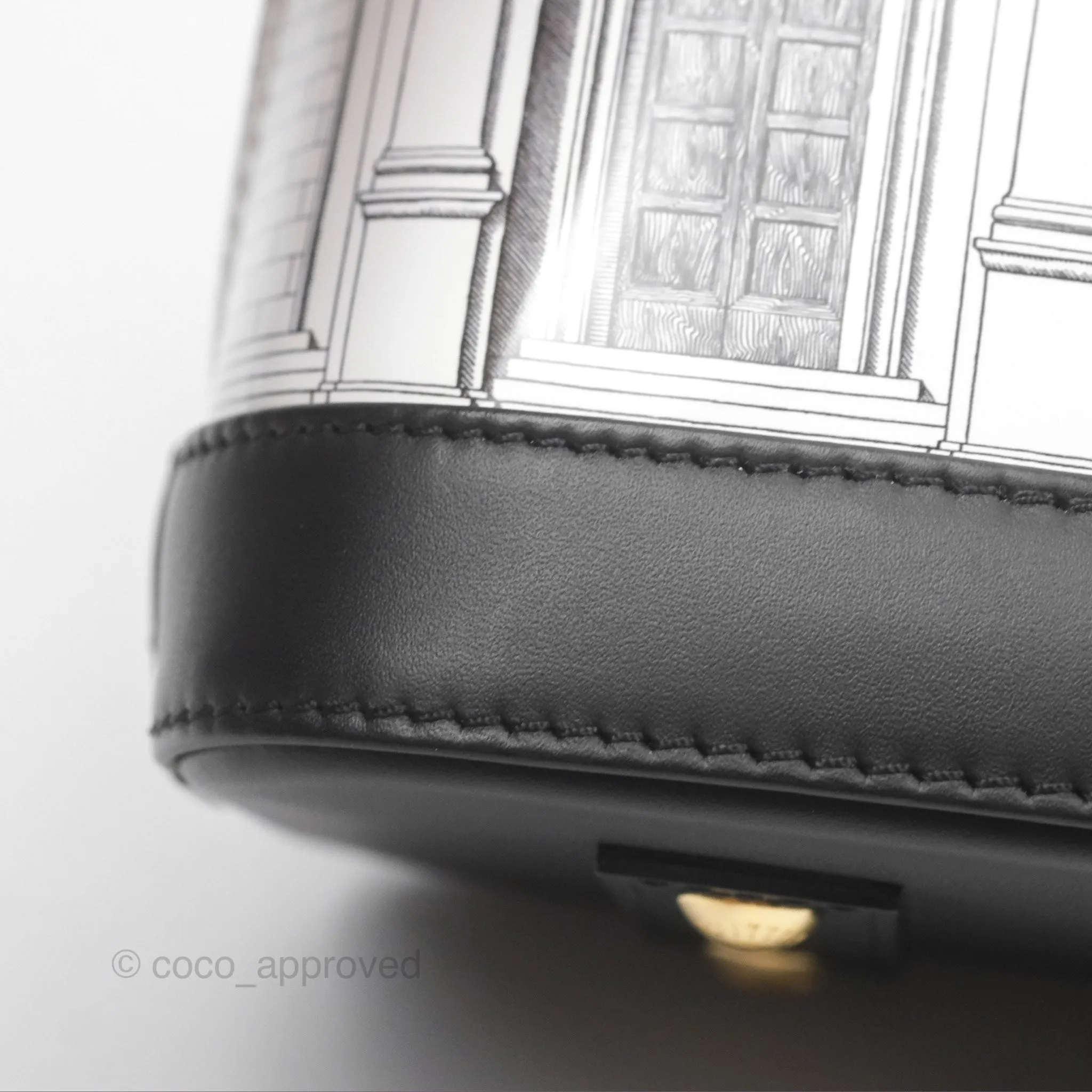Louis Vuitton Alma BB Fornasetti Handbag Patent Calfskin