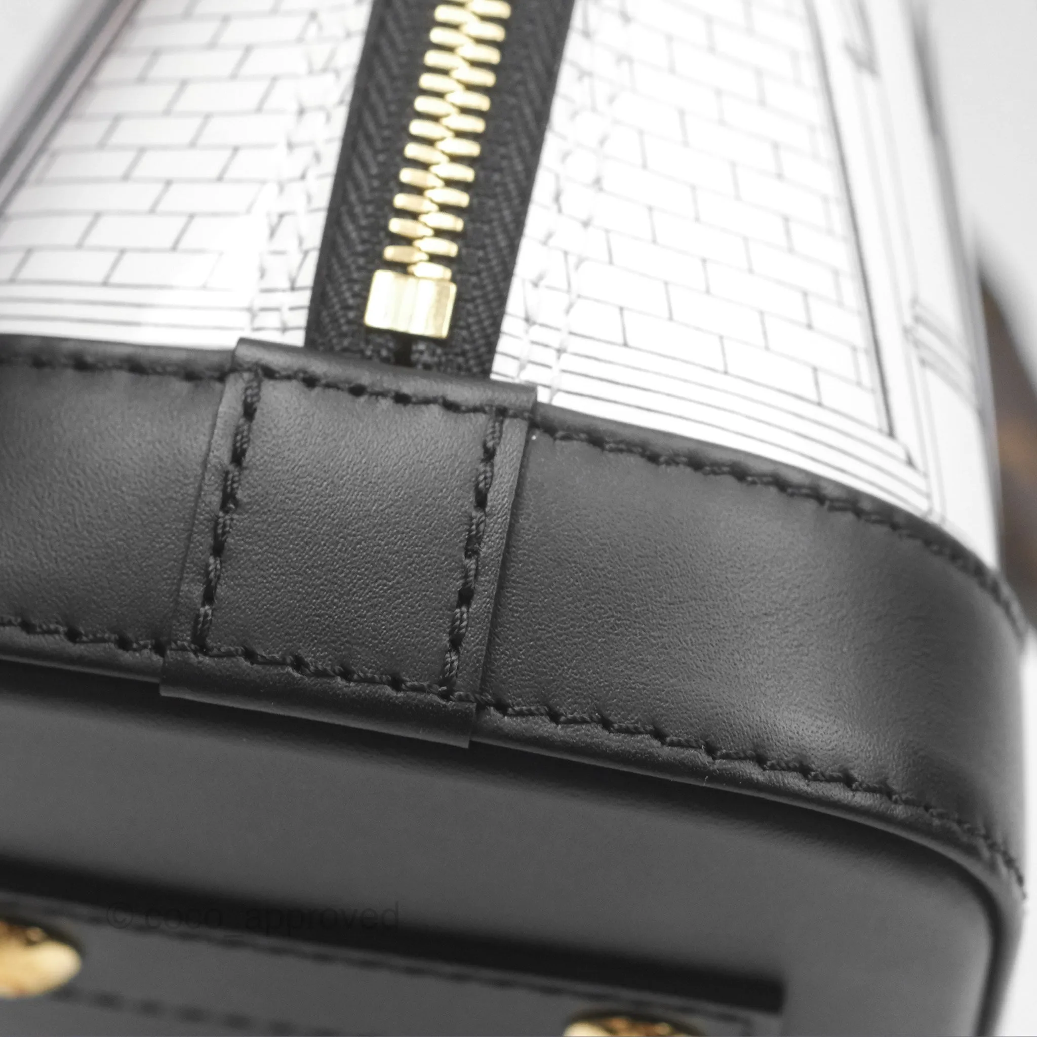 Louis Vuitton Alma BB Fornasetti Handbag Patent Calfskin