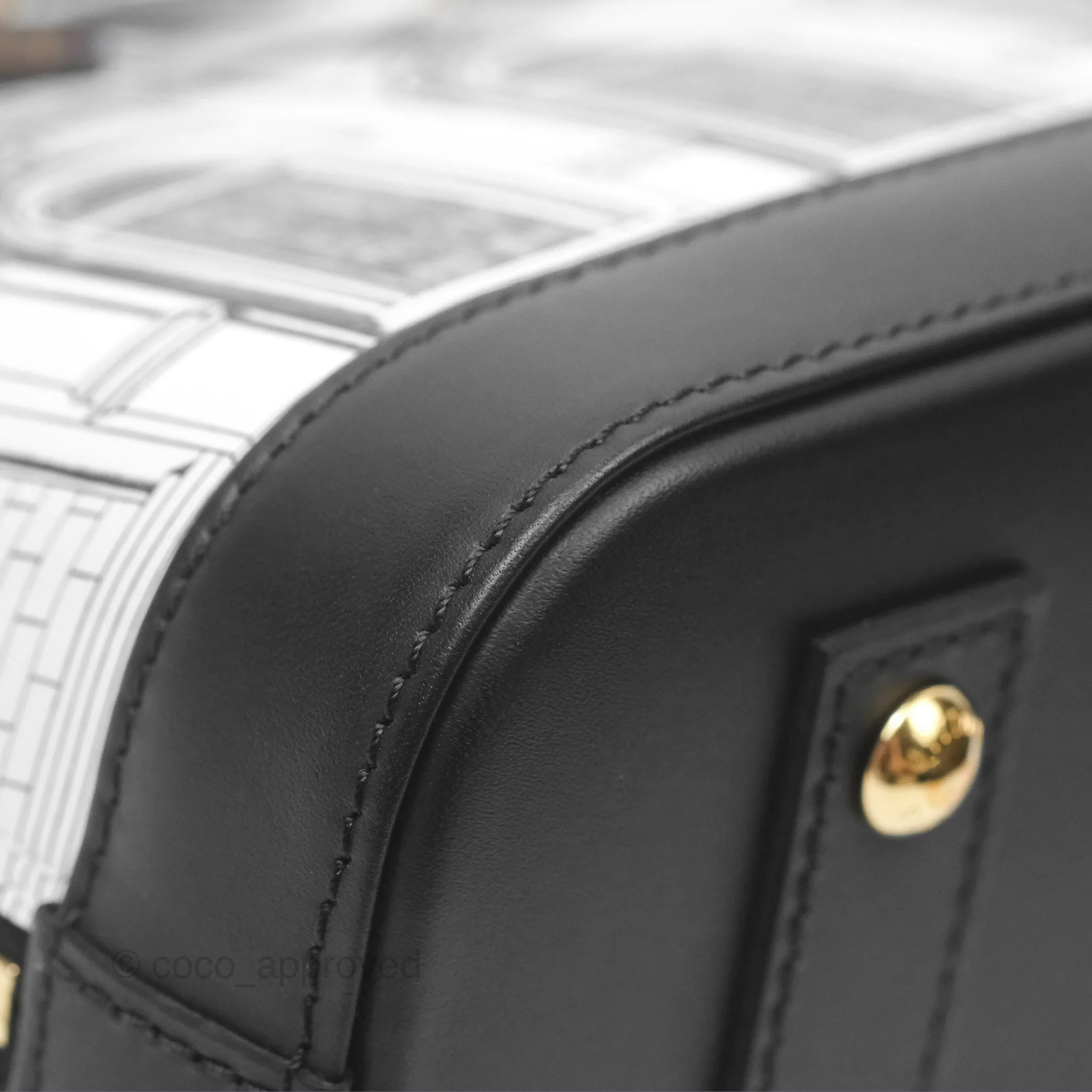 Louis Vuitton Alma BB Fornasetti Handbag Patent Calfskin
