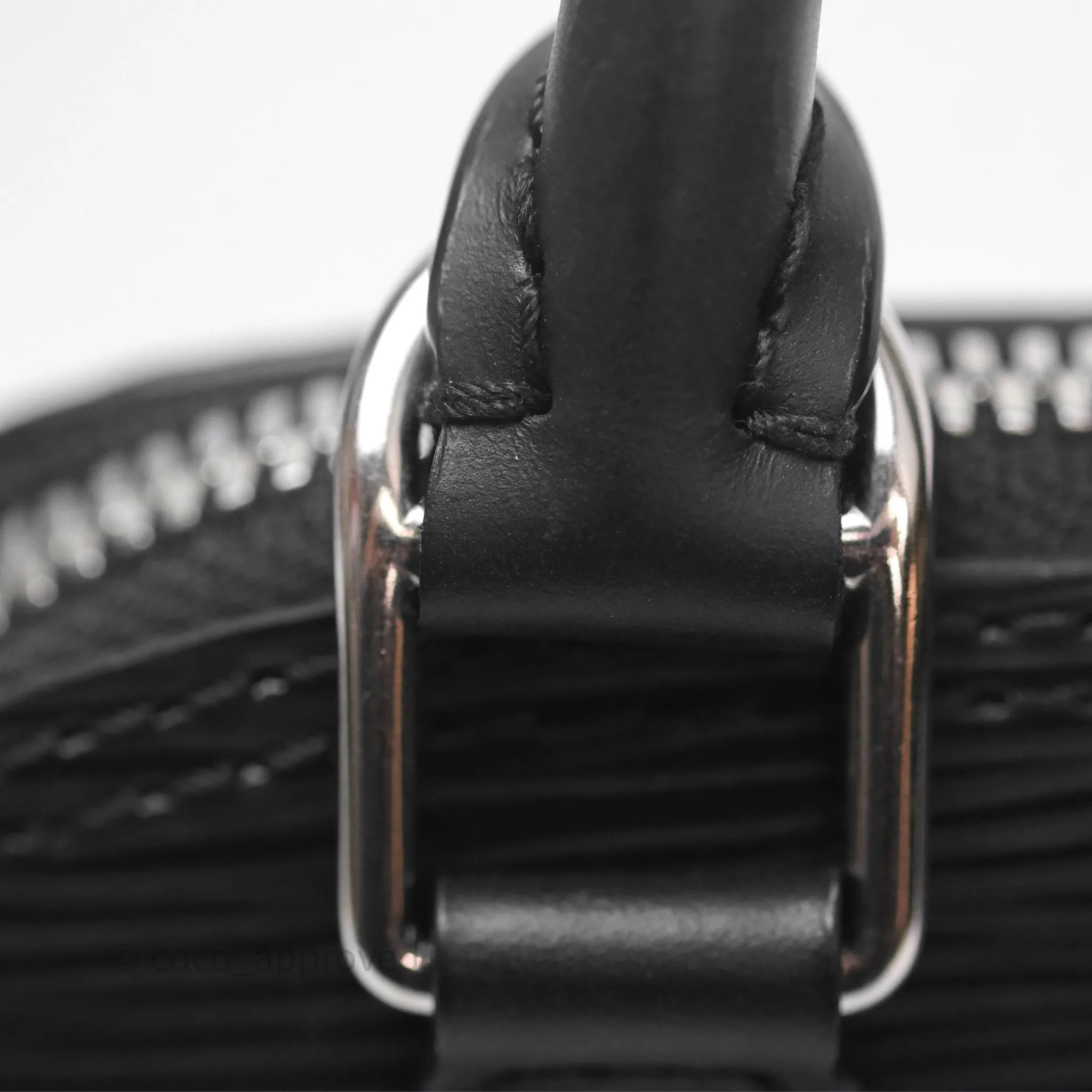 Louis Vuitton Alma Nano Black Silver Hardware
