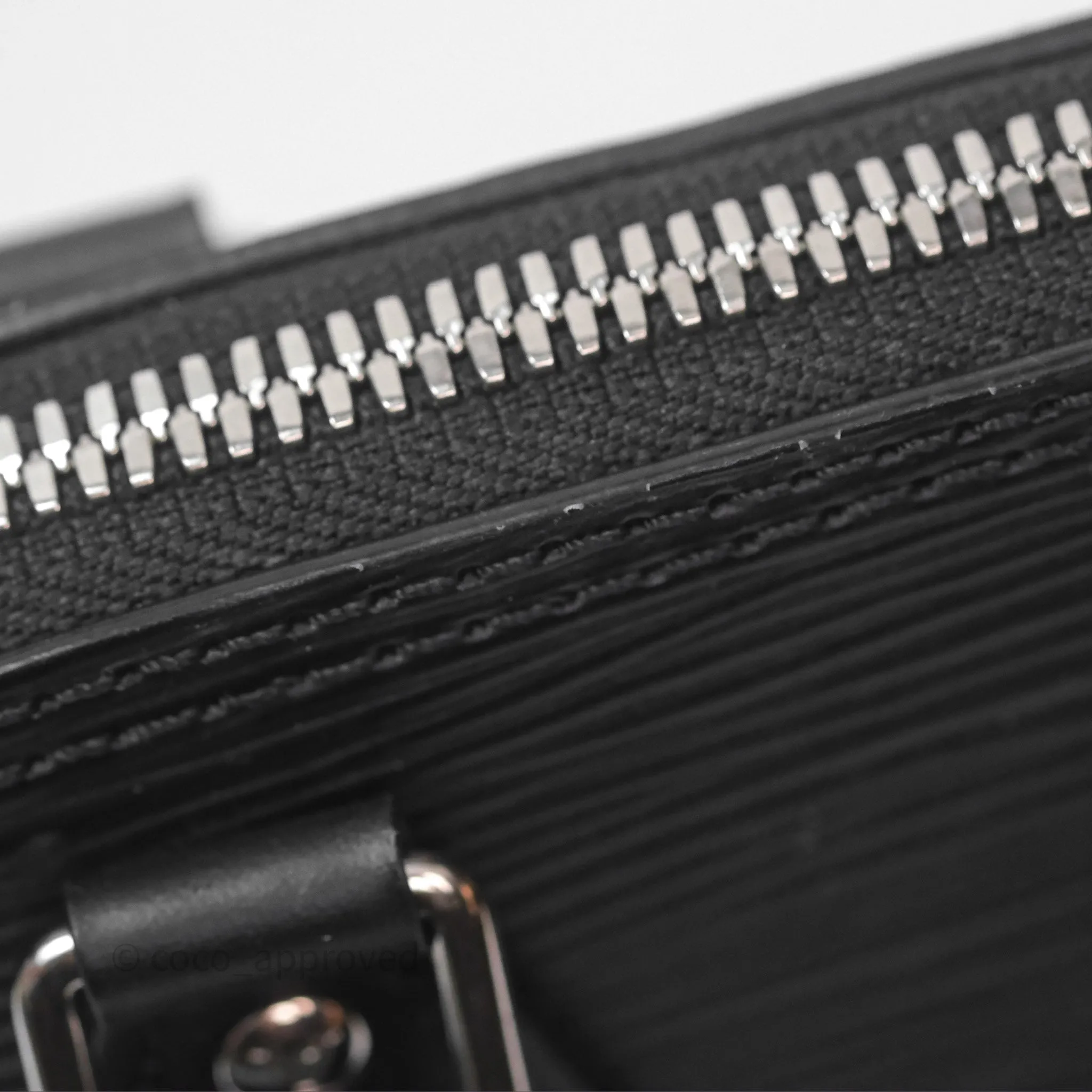 Louis Vuitton Alma Nano Black Silver Hardware