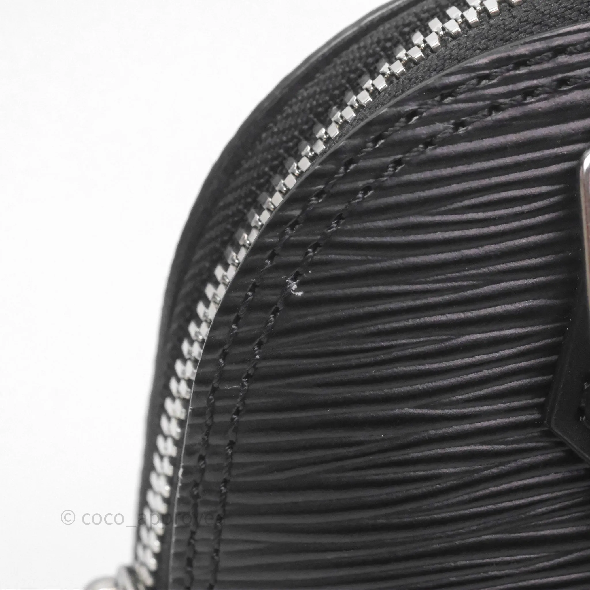 Louis Vuitton Alma Nano Black Silver Hardware