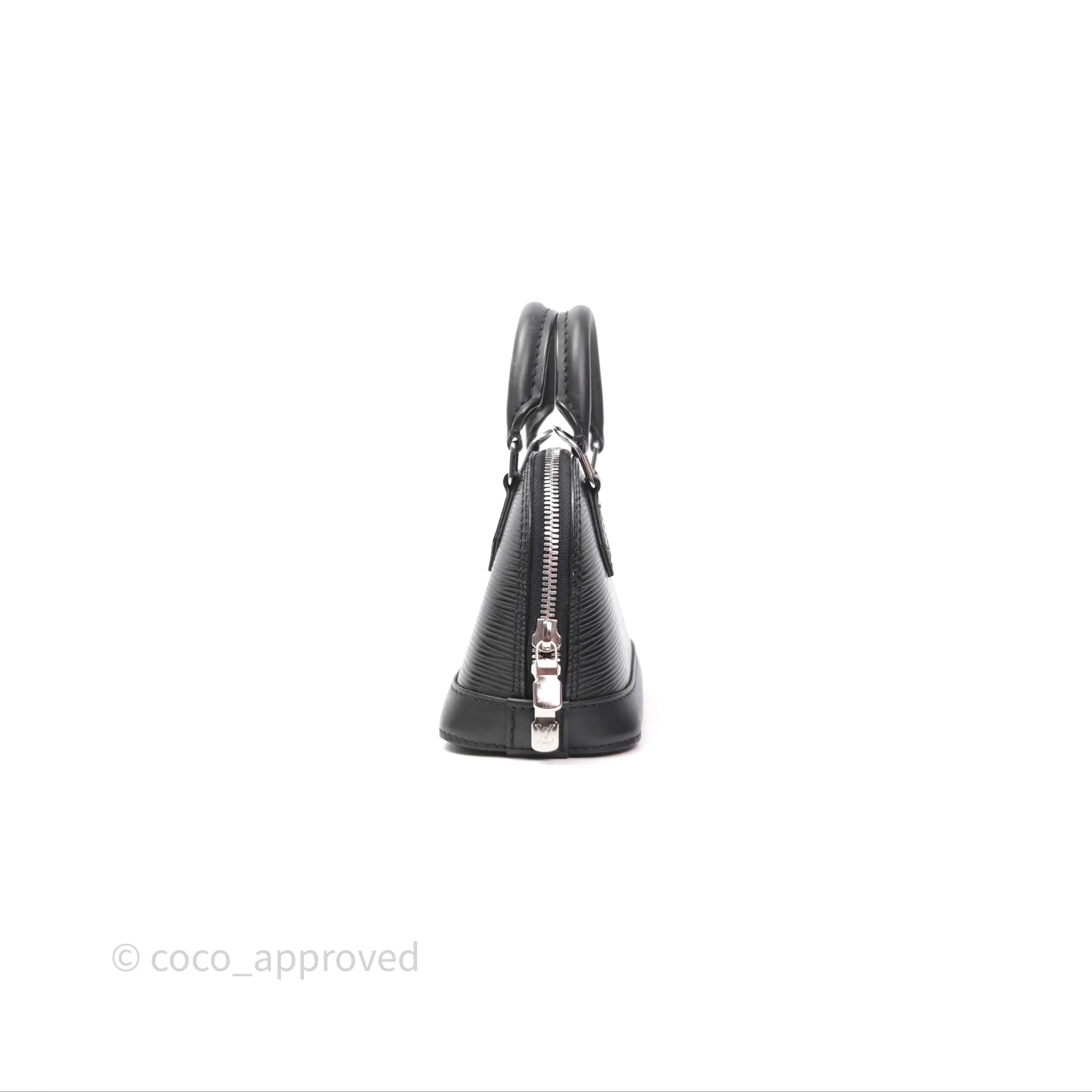 Louis Vuitton Alma Nano Black Silver Hardware