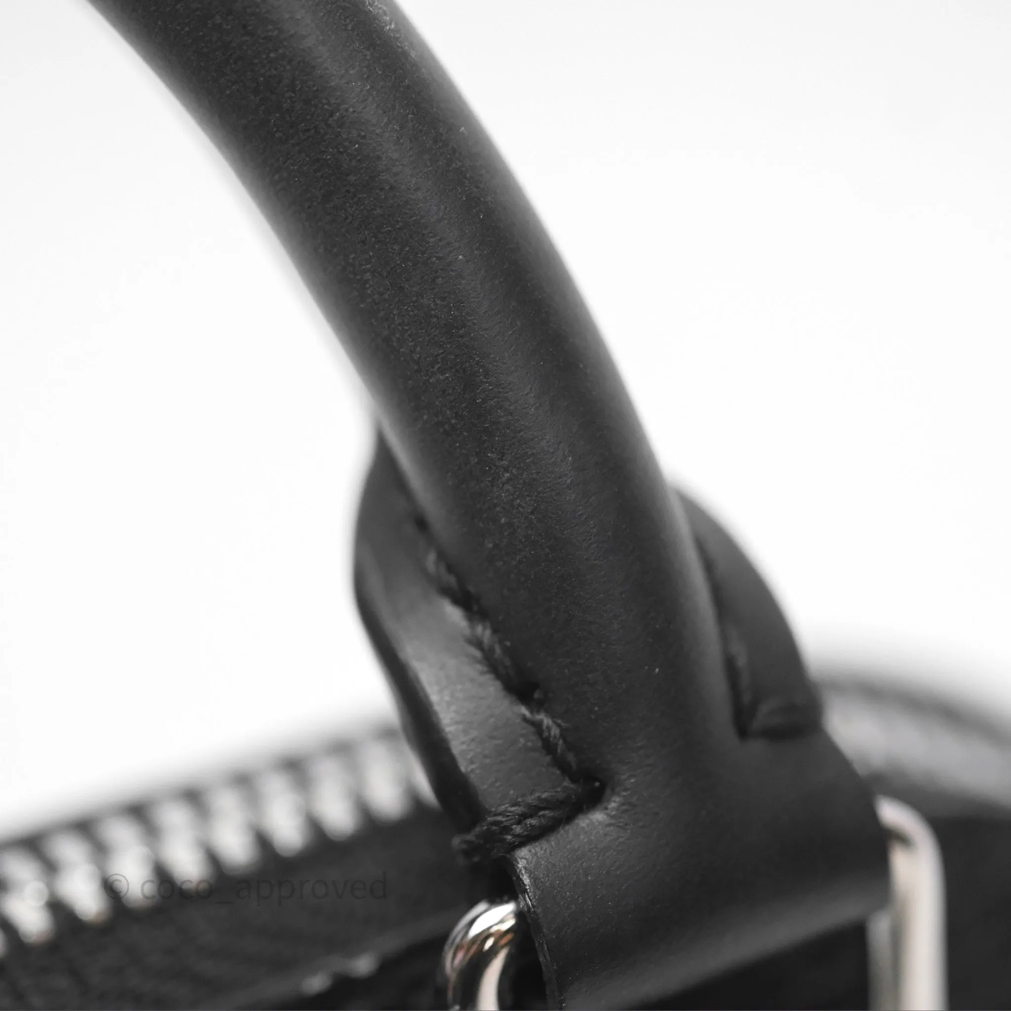 Louis Vuitton Alma Nano Black Silver Hardware