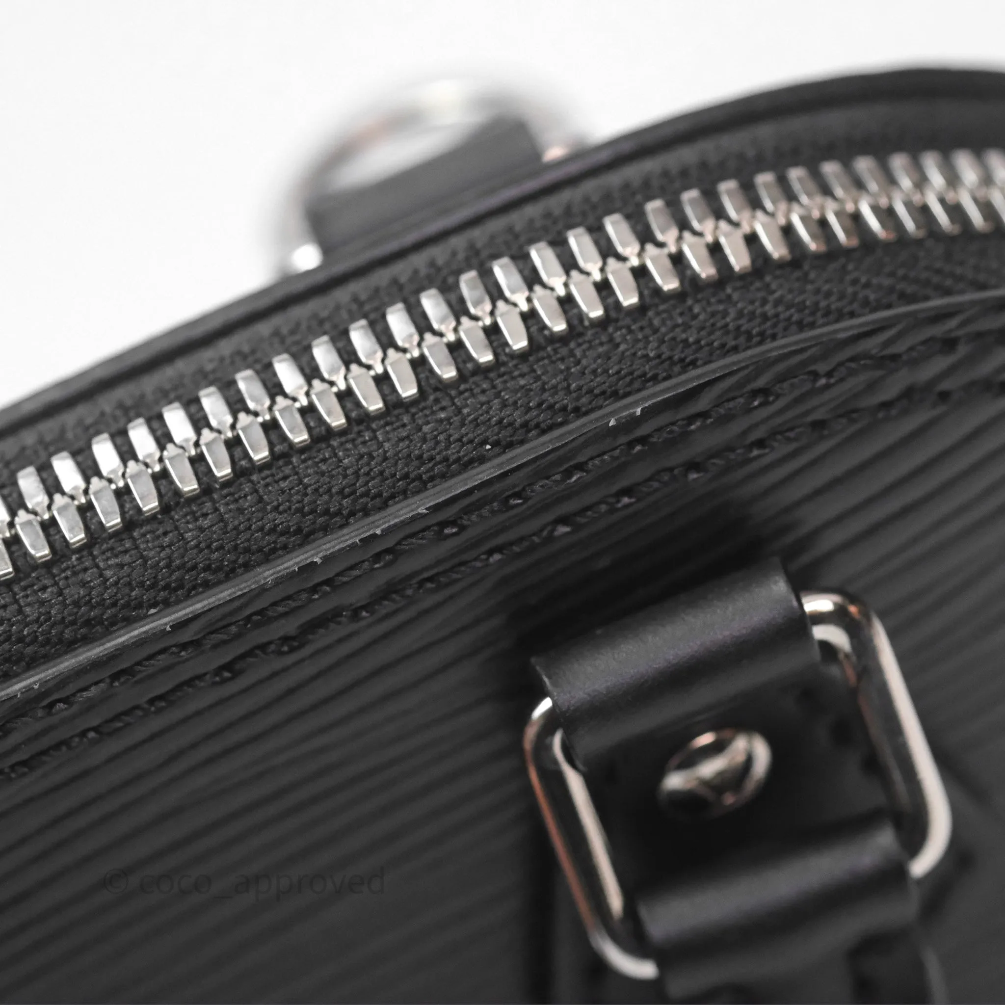 Louis Vuitton Alma Nano Black Silver Hardware