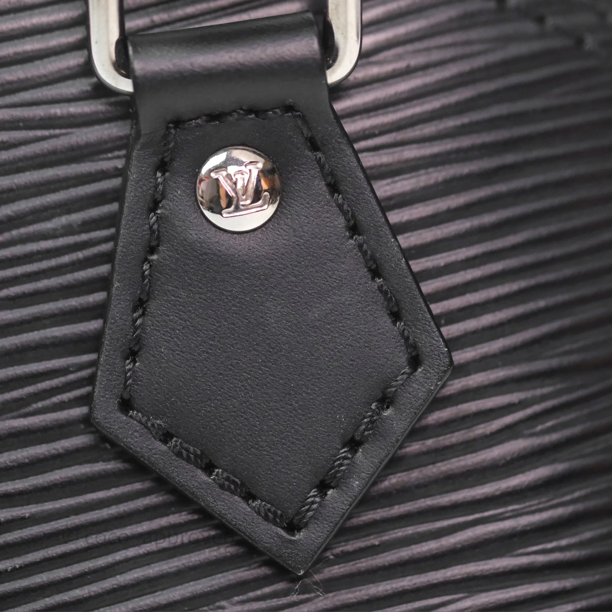 Louis Vuitton Alma Nano Black Silver Hardware