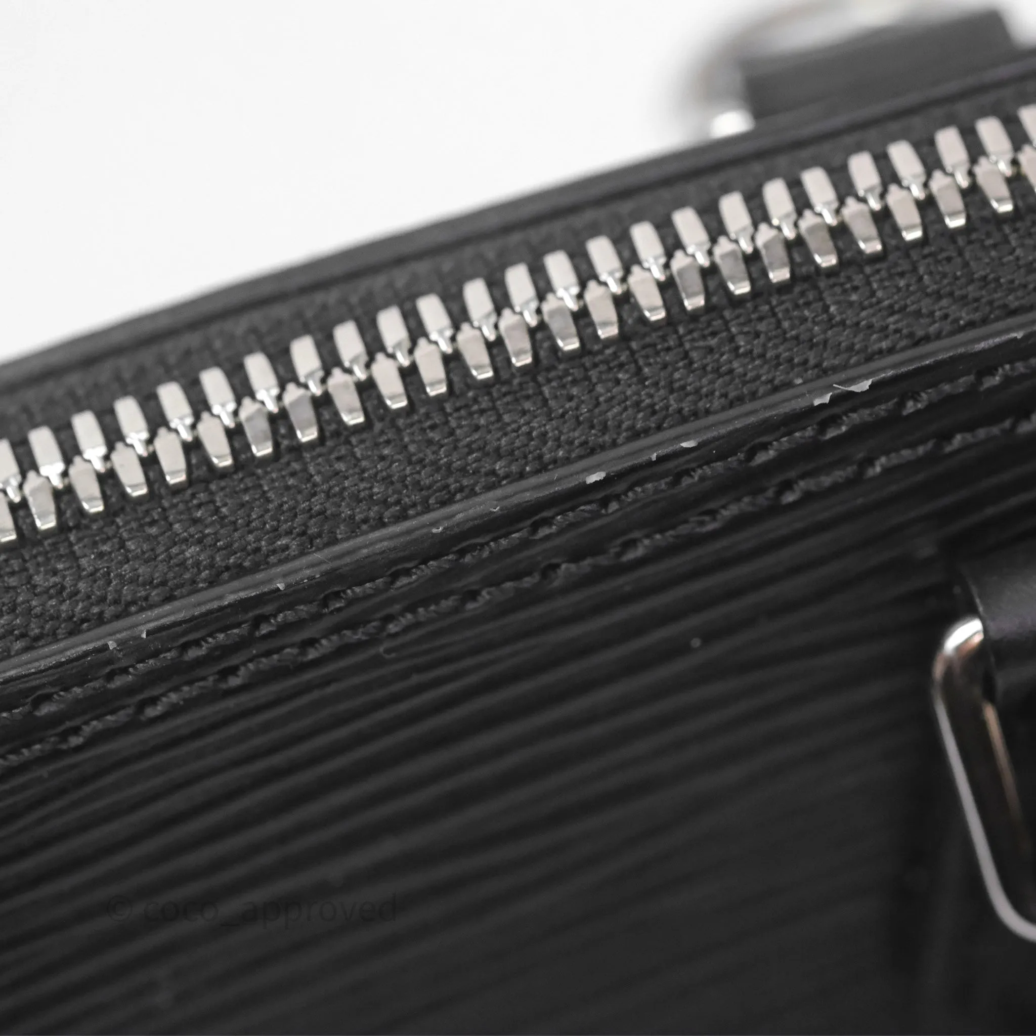 Louis Vuitton Alma Nano Black Silver Hardware