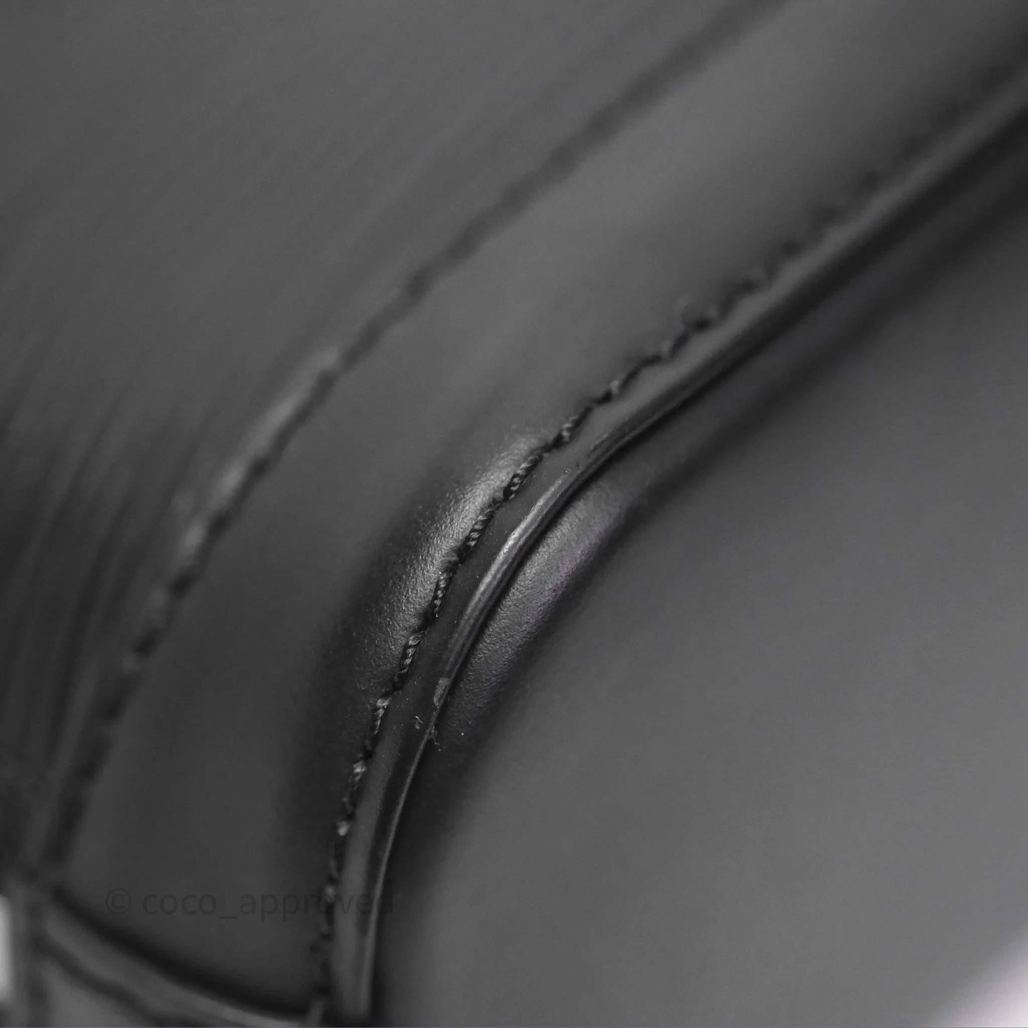 Louis Vuitton Alma Nano Black Silver Hardware