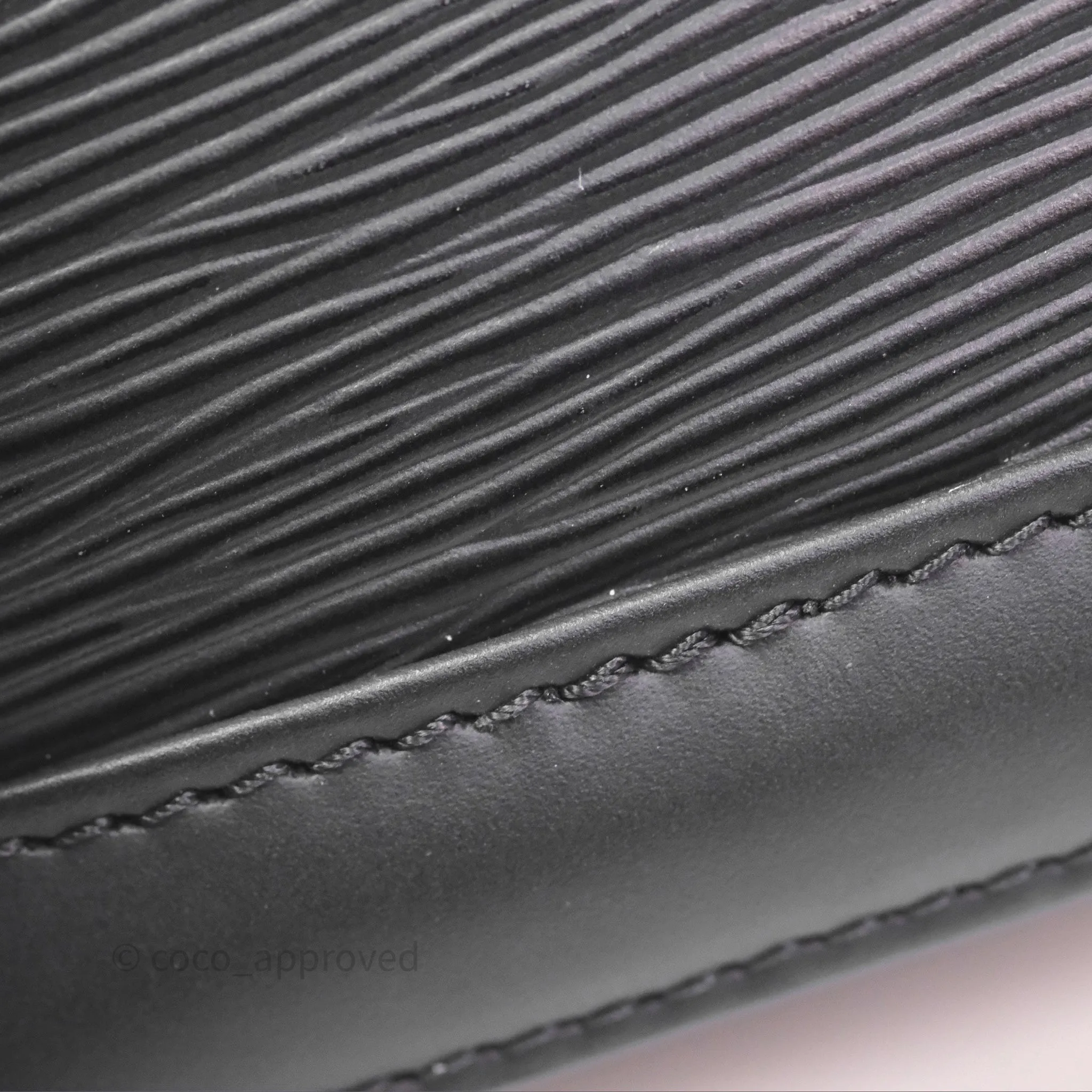 Louis Vuitton Alma Nano Black Silver Hardware