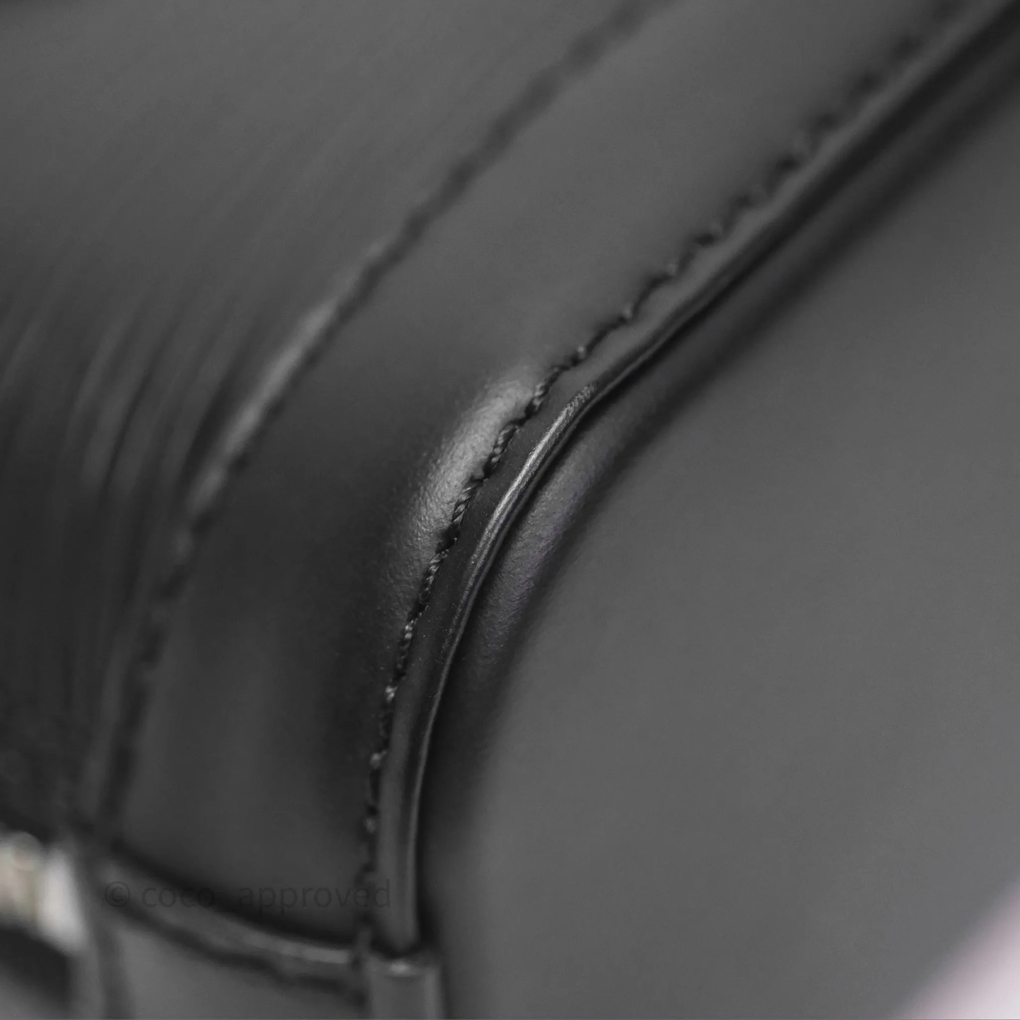 Louis Vuitton Alma Nano Black Silver Hardware