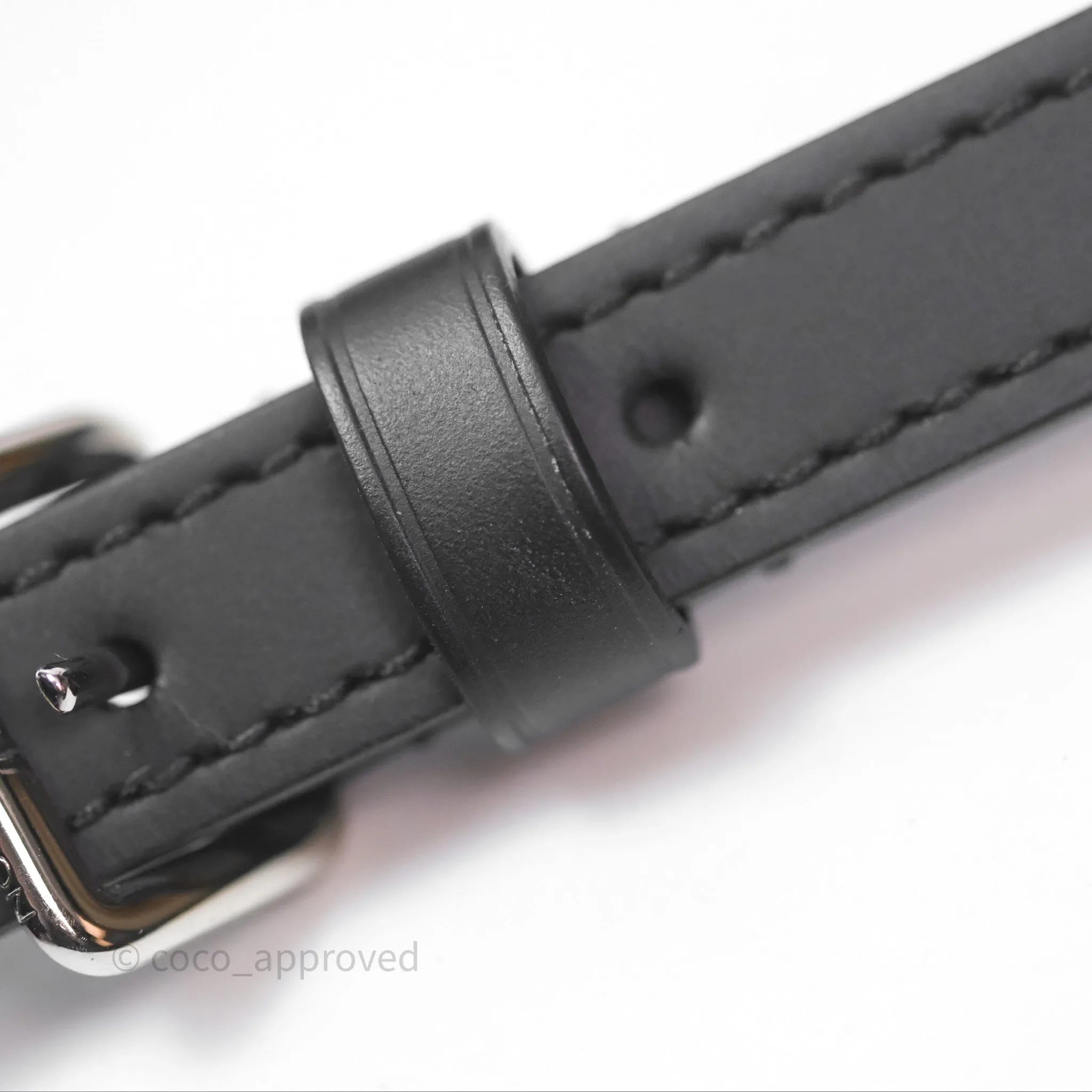 Louis Vuitton Alma Nano Black Silver Hardware