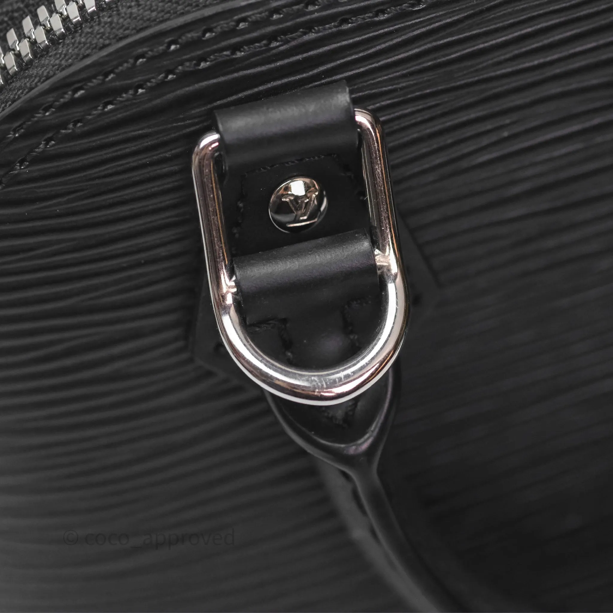 Louis Vuitton Alma Nano Black Silver Hardware