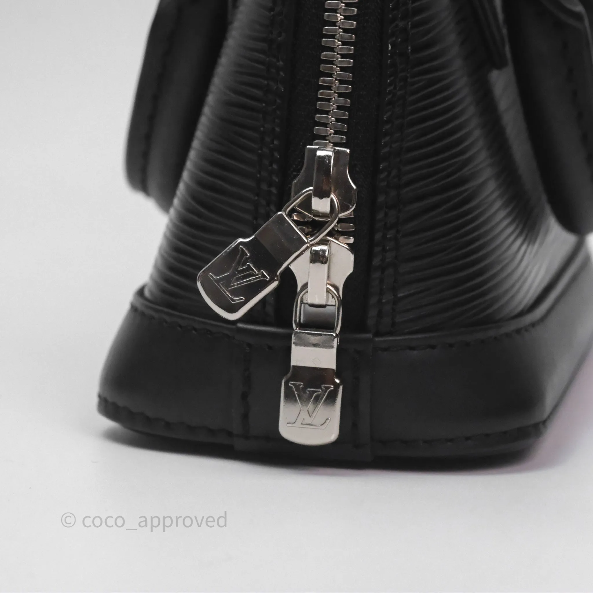Louis Vuitton Alma Nano Black Silver Hardware