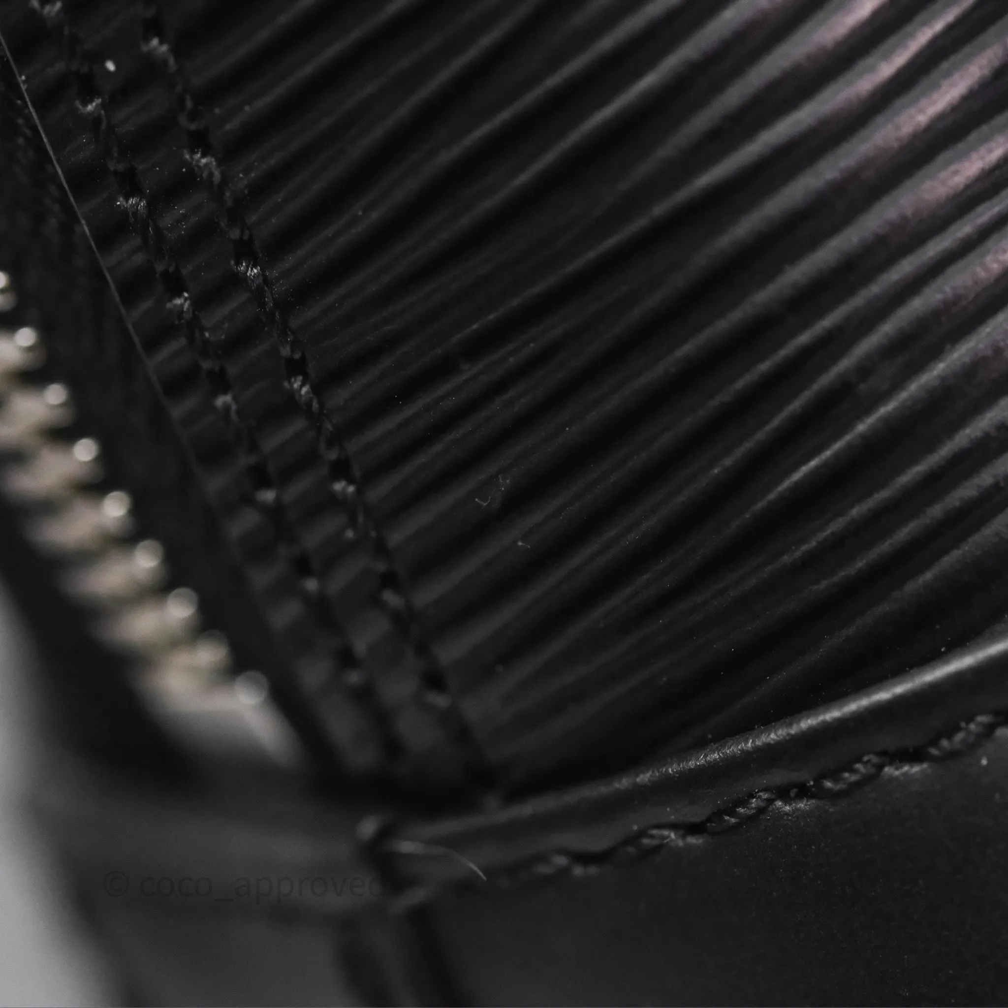 Louis Vuitton Alma Nano Black Silver Hardware