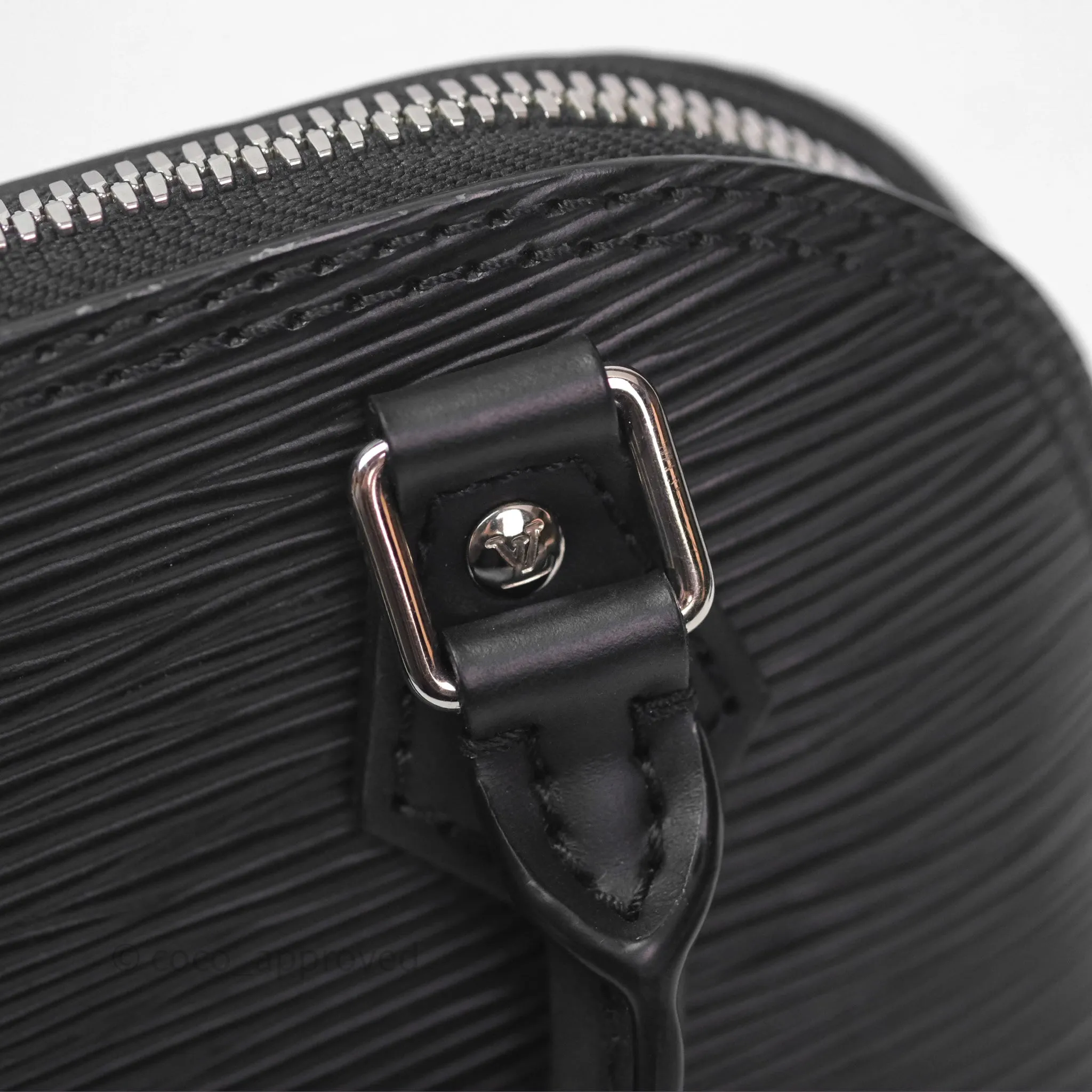 Louis Vuitton Alma Nano Black Silver Hardware