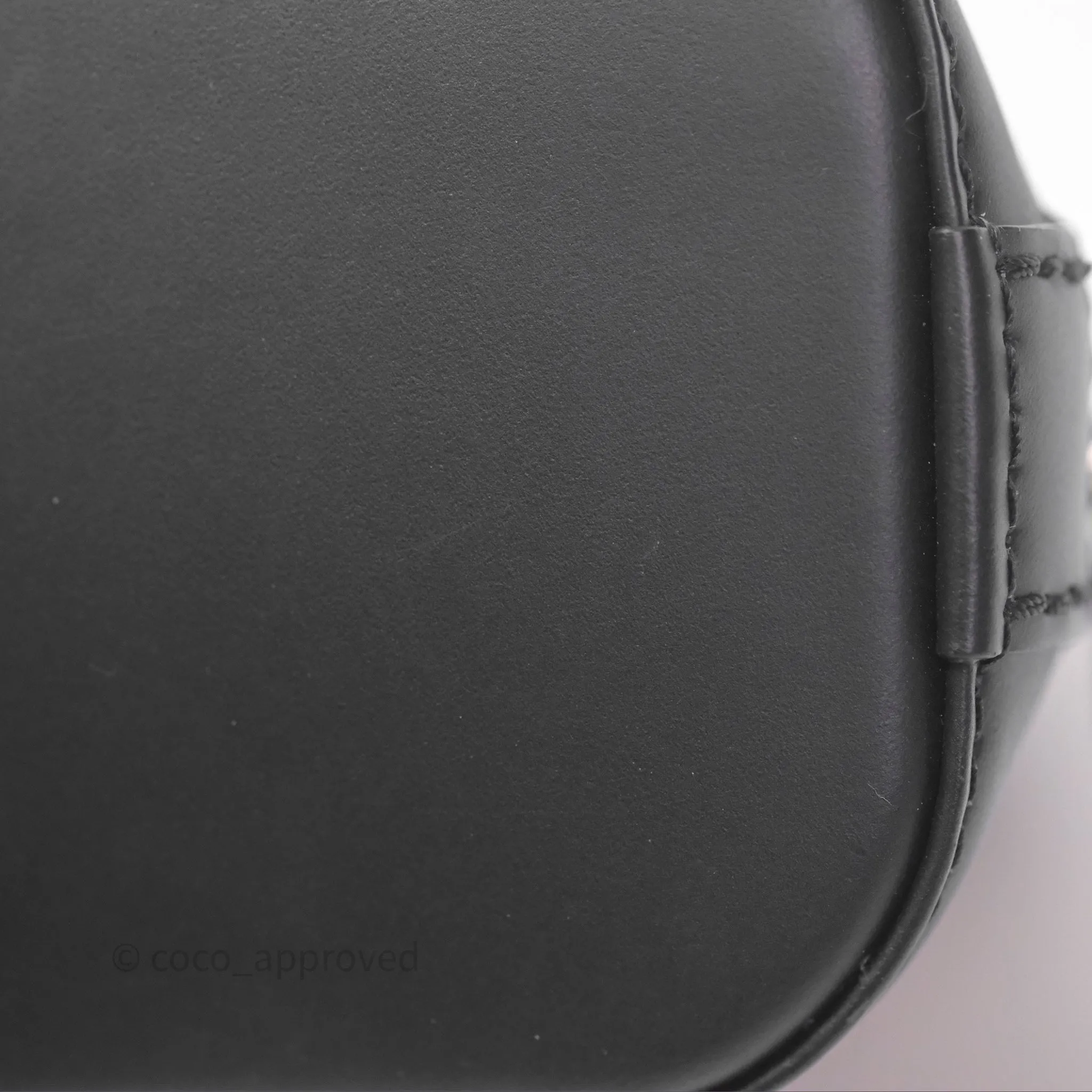Louis Vuitton Alma Nano Black Silver Hardware