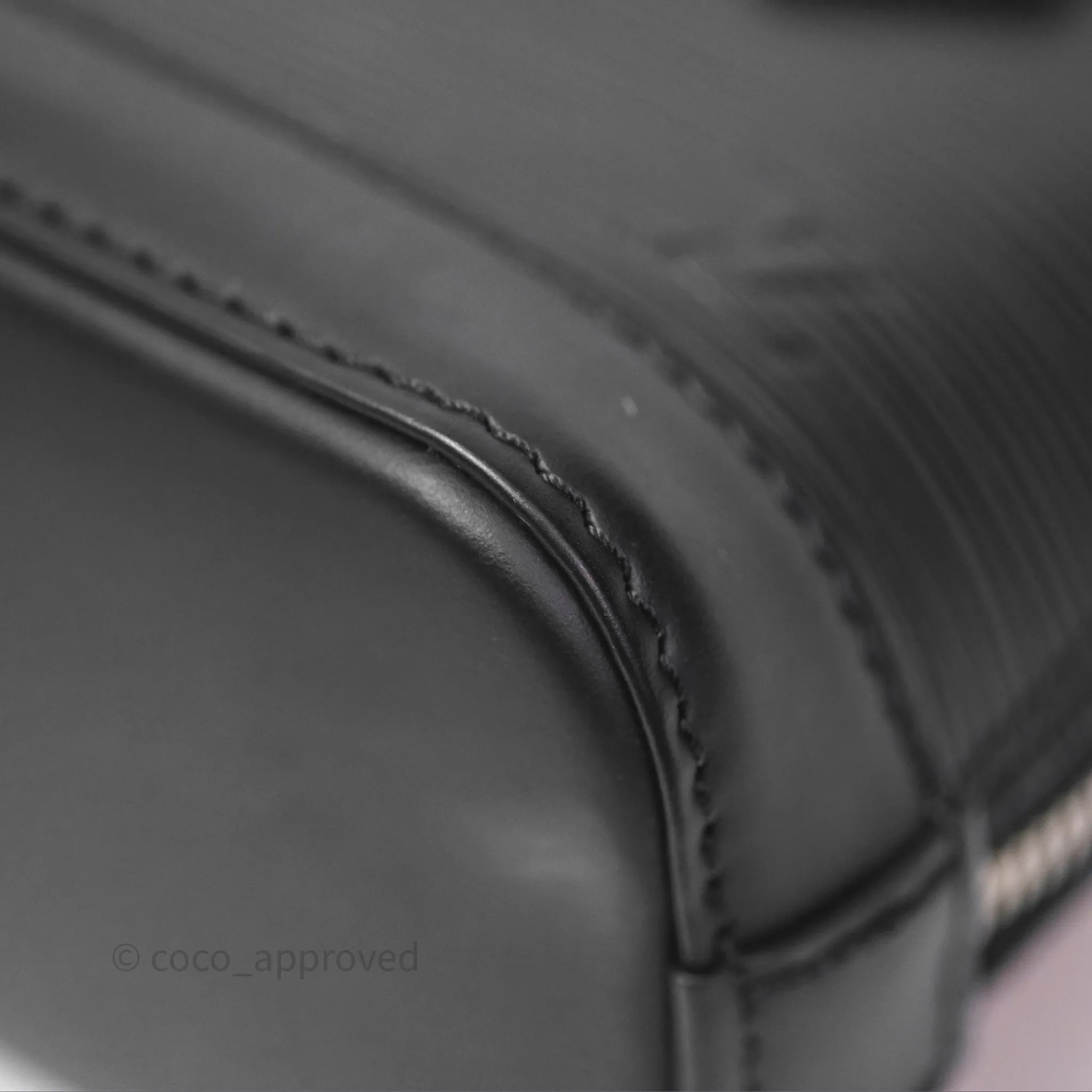 Louis Vuitton Alma Nano Black Silver Hardware