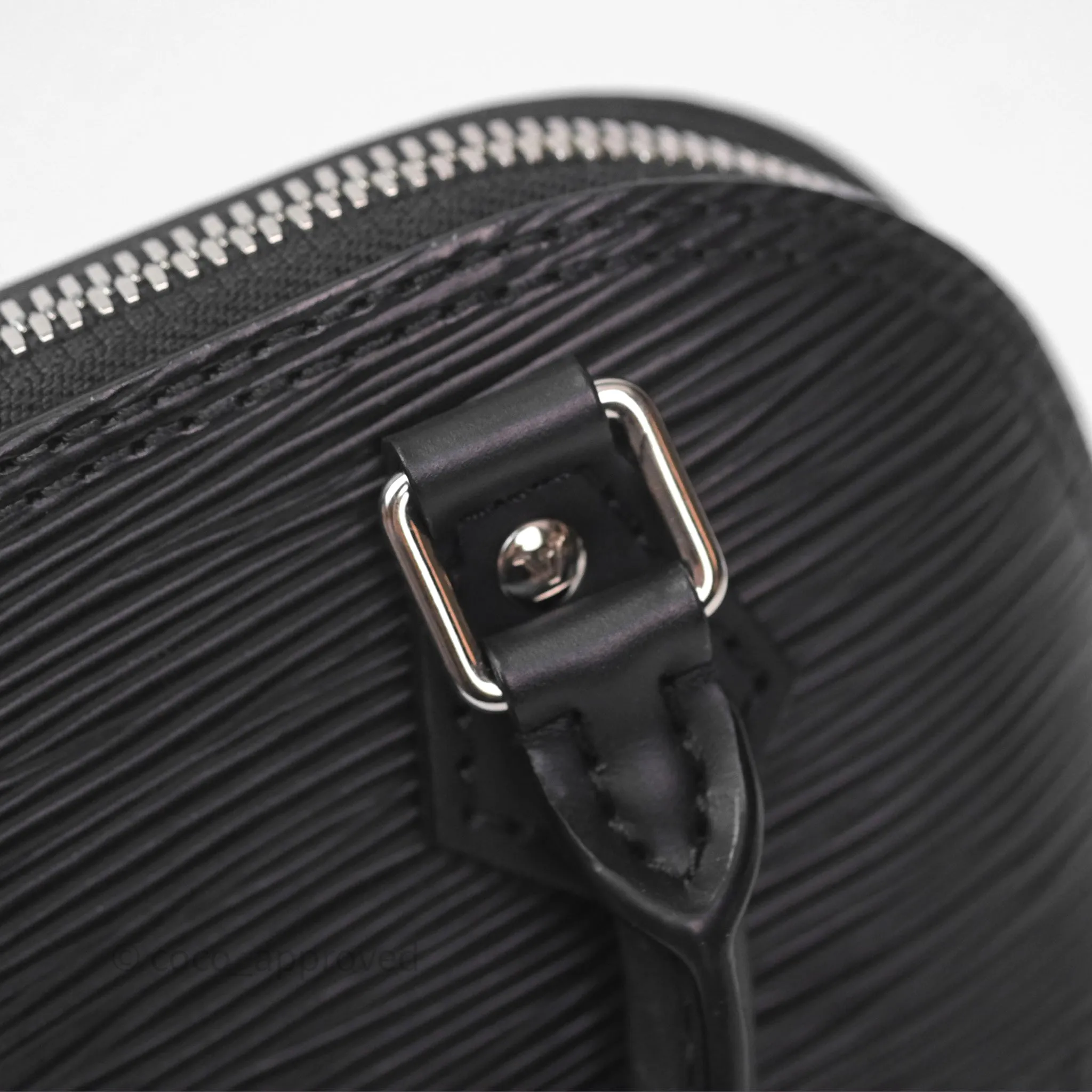 Louis Vuitton Alma Nano Black Silver Hardware