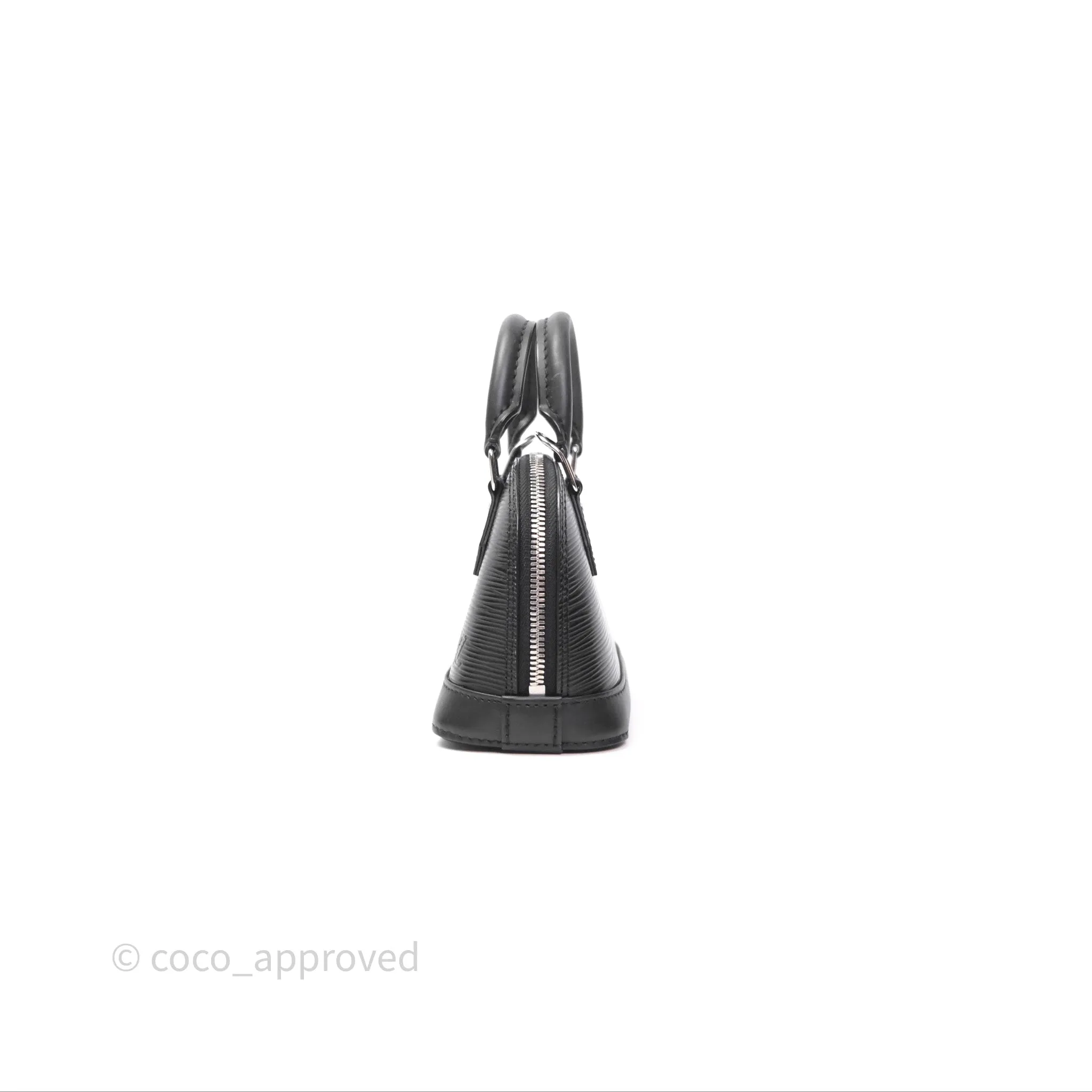 Louis Vuitton Alma Nano Black Silver Hardware