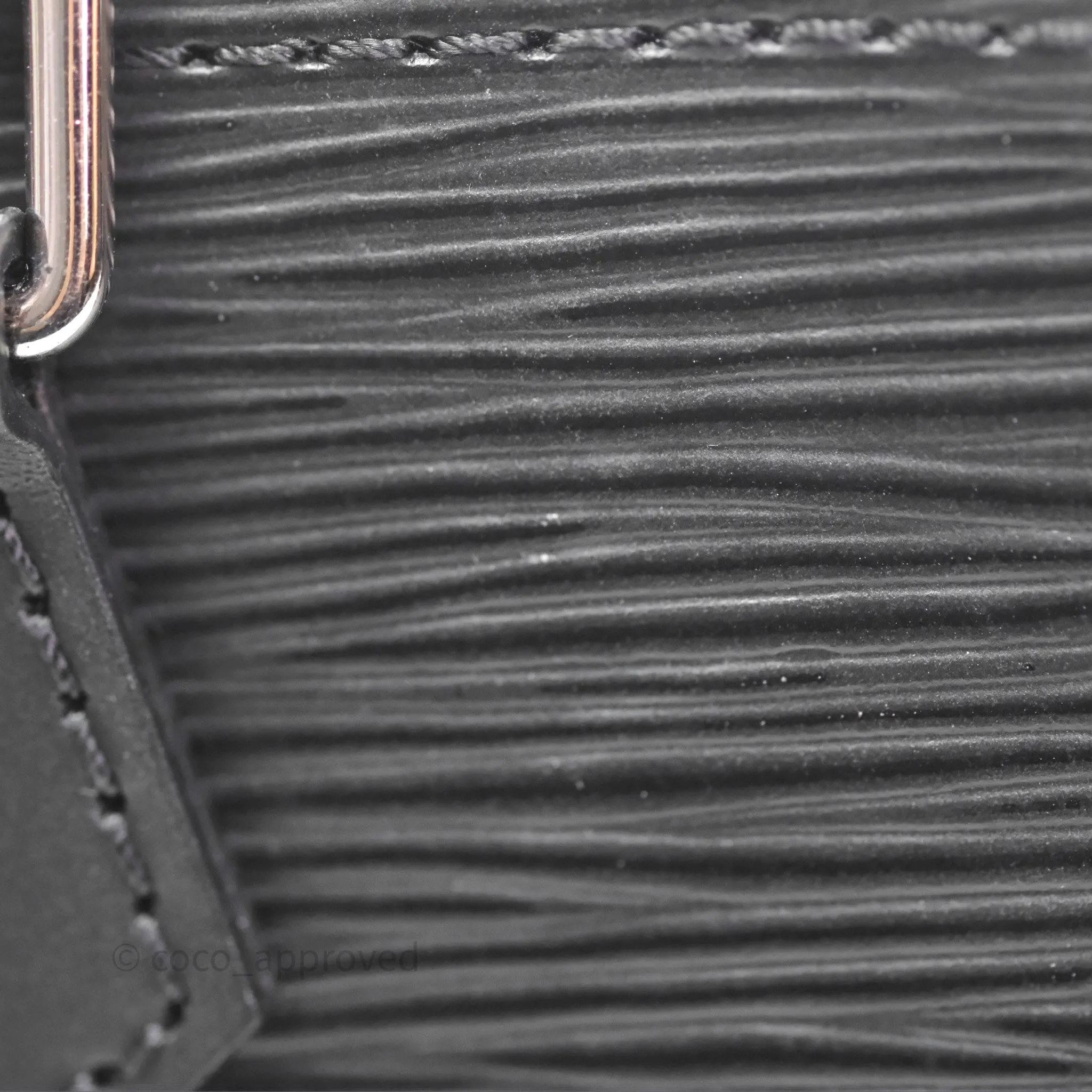 Louis Vuitton Alma Nano Black Silver Hardware