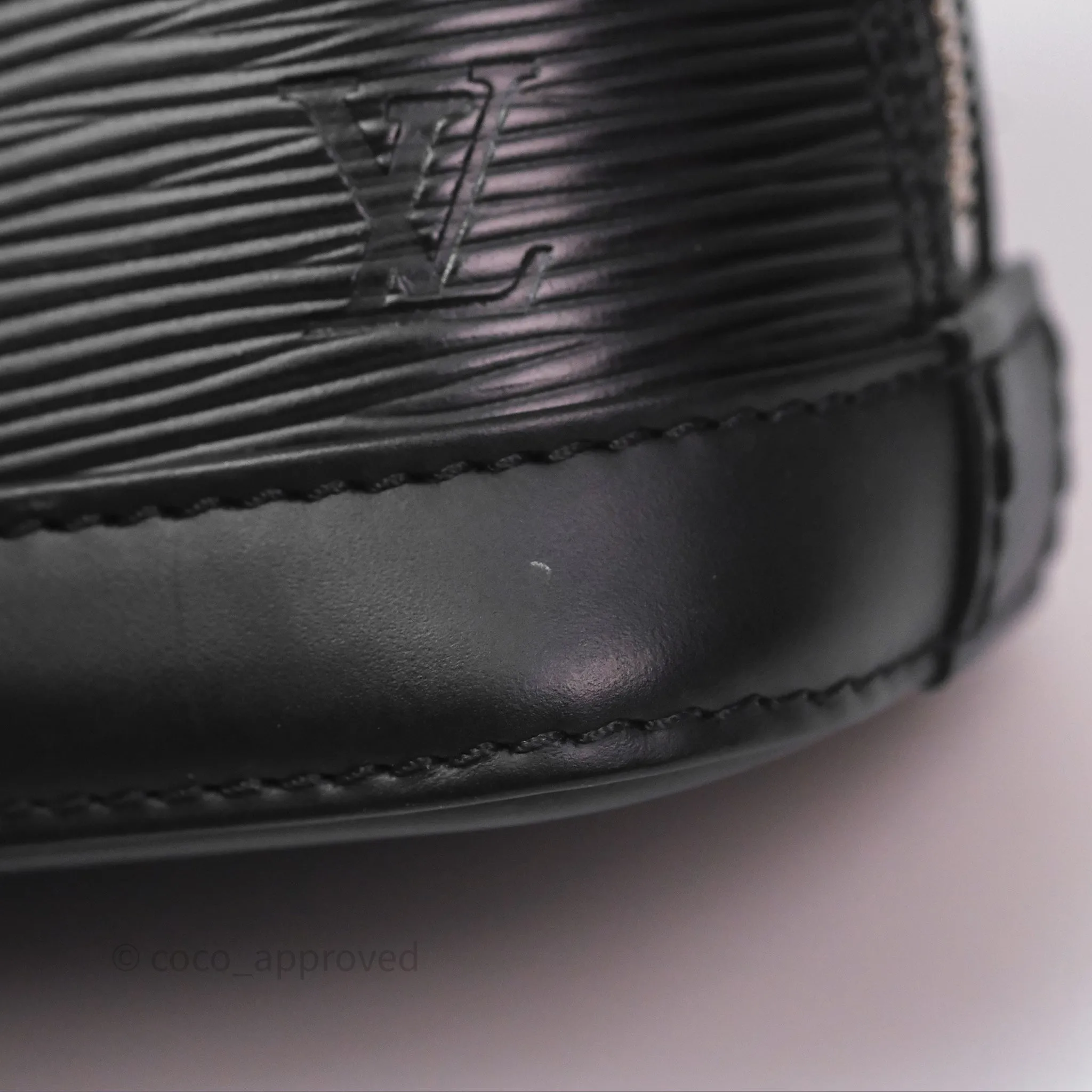 Louis Vuitton Alma Nano Black Silver Hardware