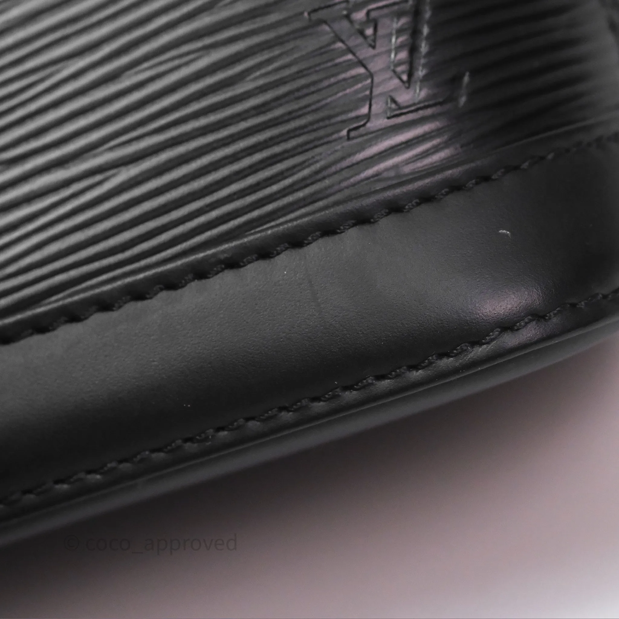Louis Vuitton Alma Nano Black Silver Hardware