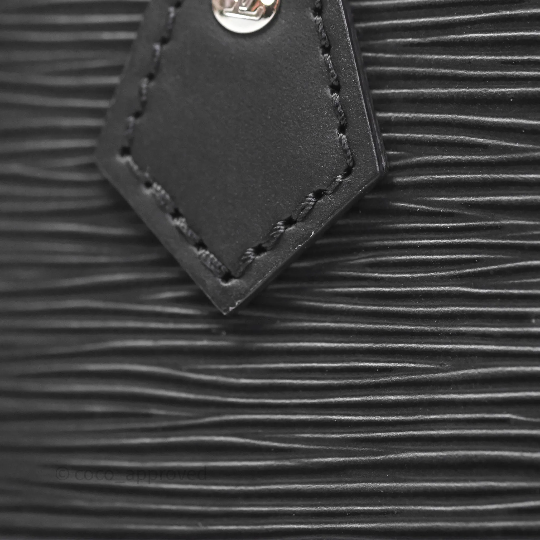 Louis Vuitton Alma Nano Black Silver Hardware