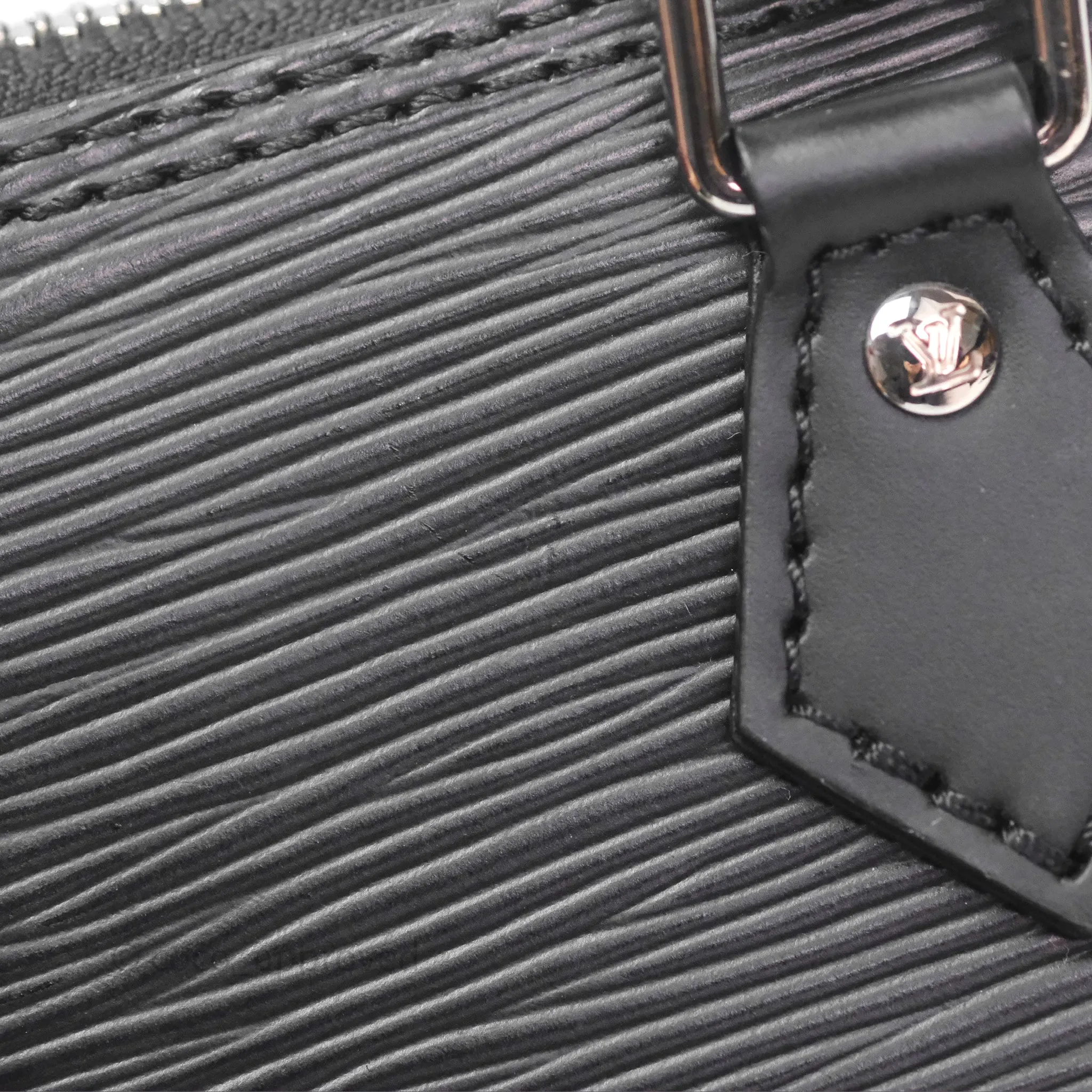 Louis Vuitton Alma Nano Black Silver Hardware