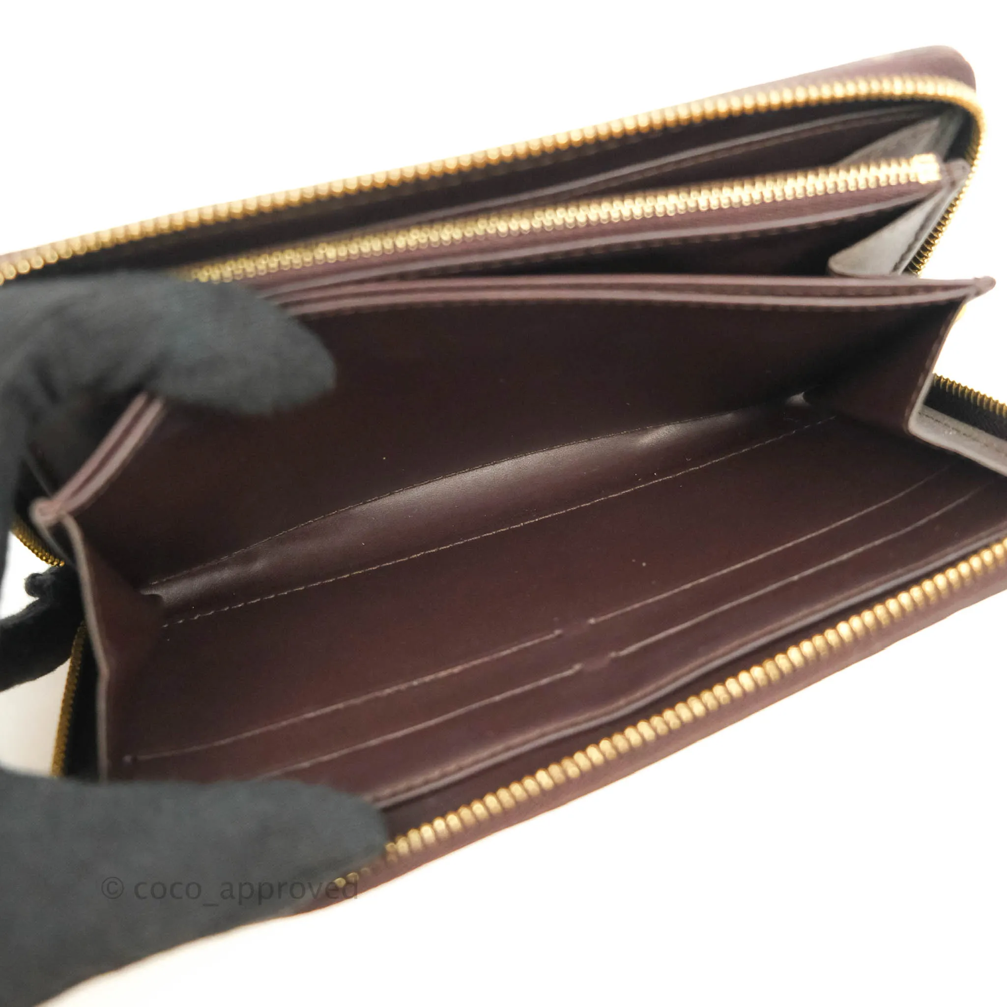 Louis Vuitton Amarante Monogram Vernis Zippy Wallet