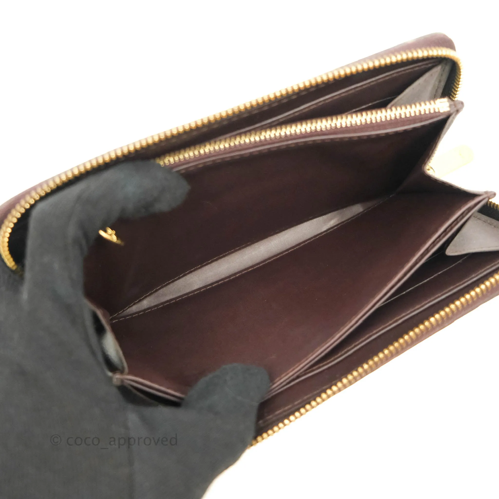 Louis Vuitton Amarante Monogram Vernis Zippy Wallet