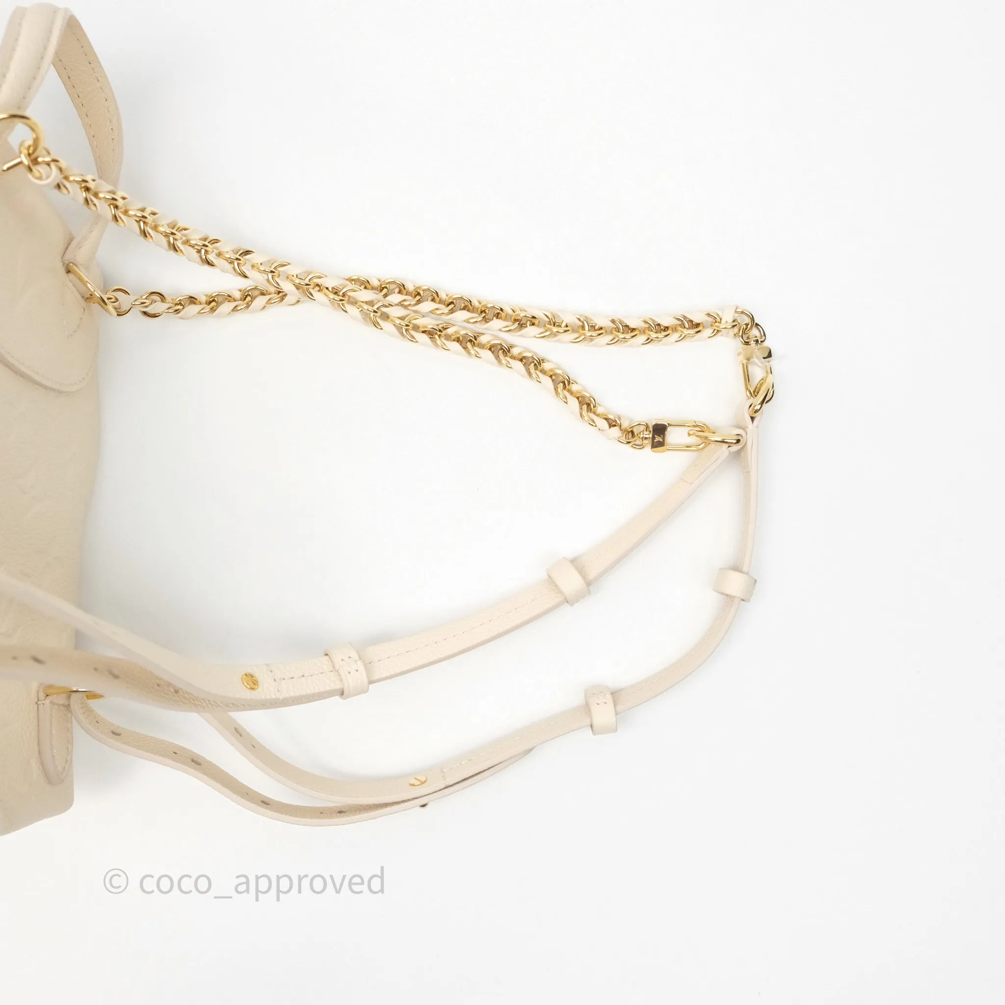 Louis Vuitton Backup Cream Monogram Empreinte Leather