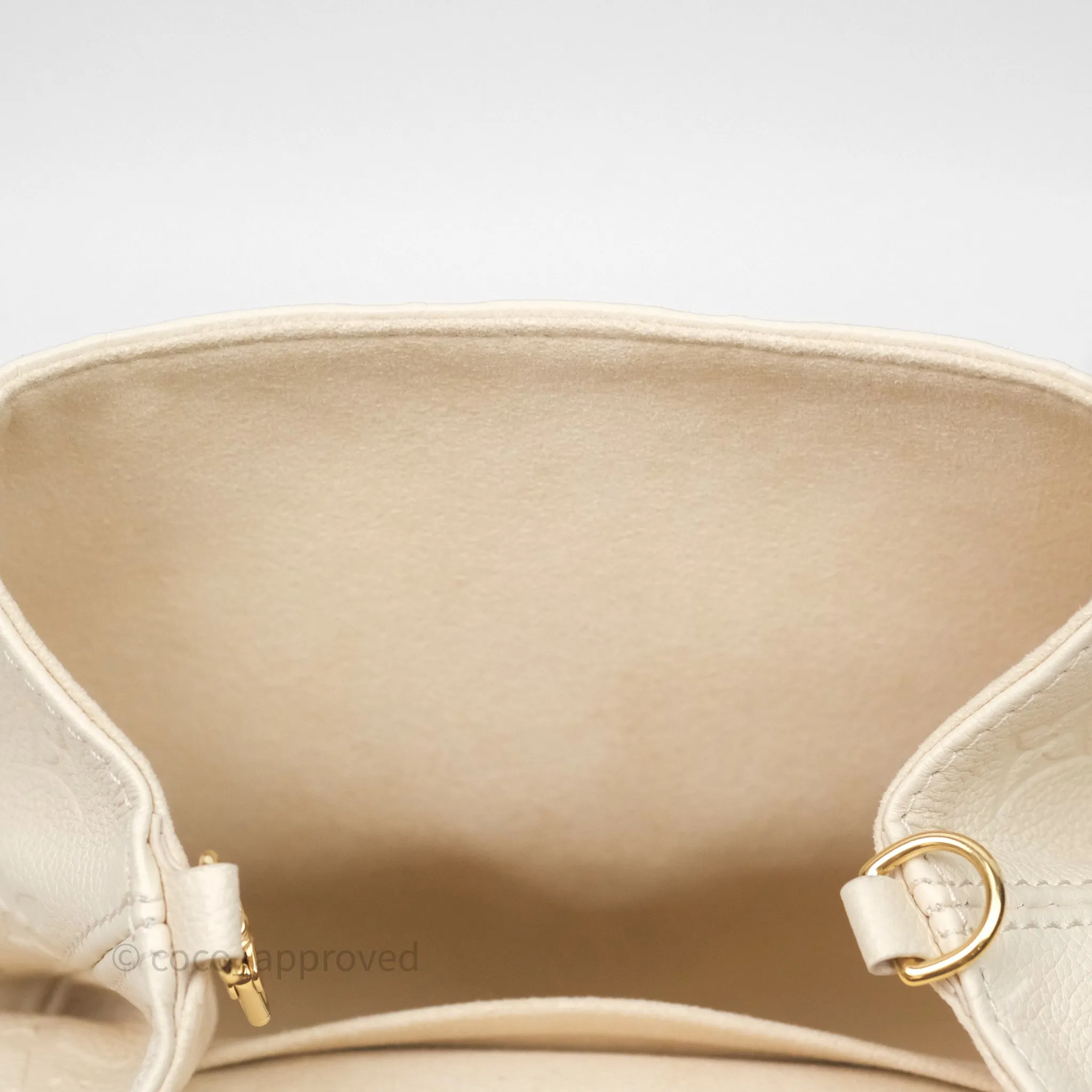 Louis Vuitton Backup Cream Monogram Empreinte Leather