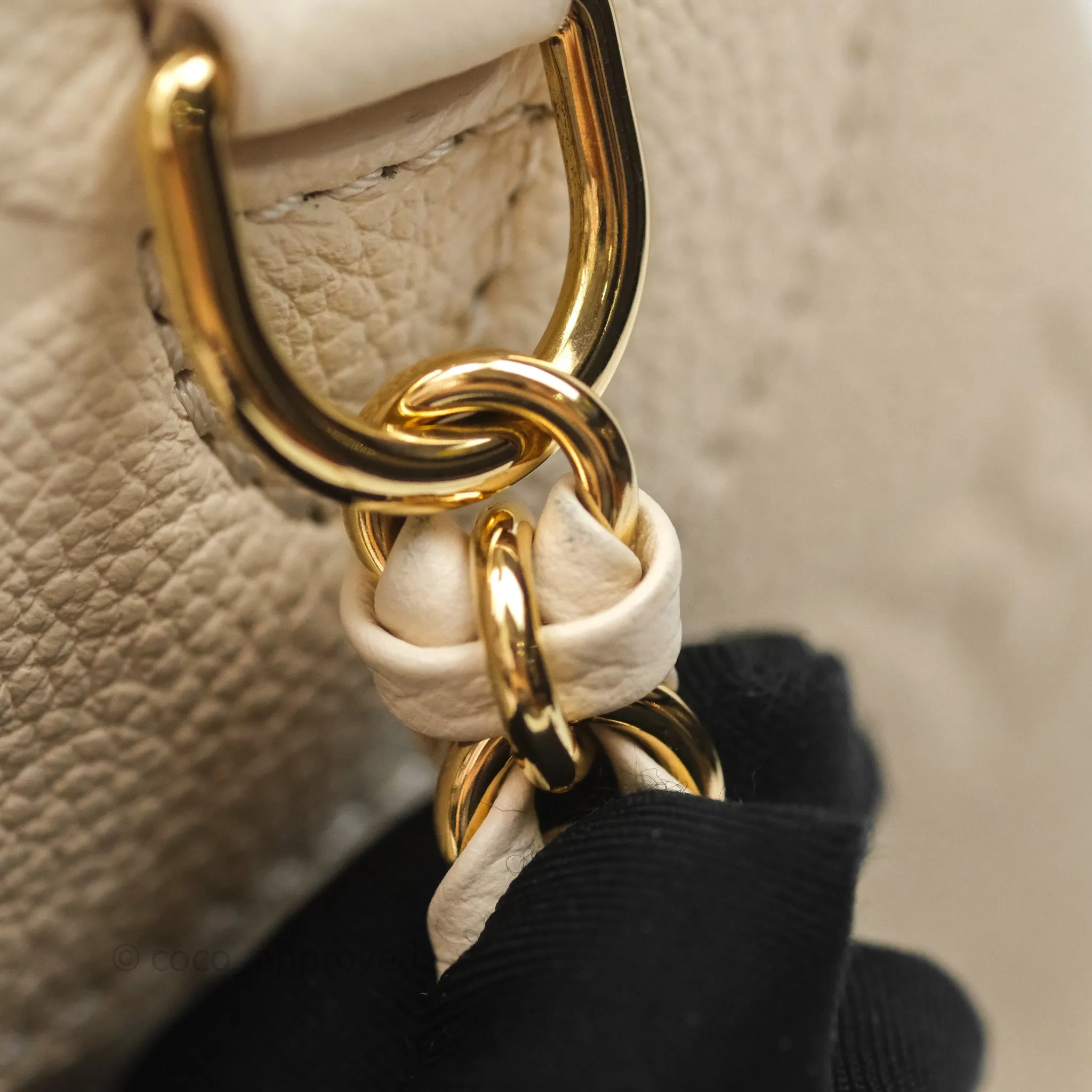 Louis Vuitton Backup Cream Monogram Empreinte Leather