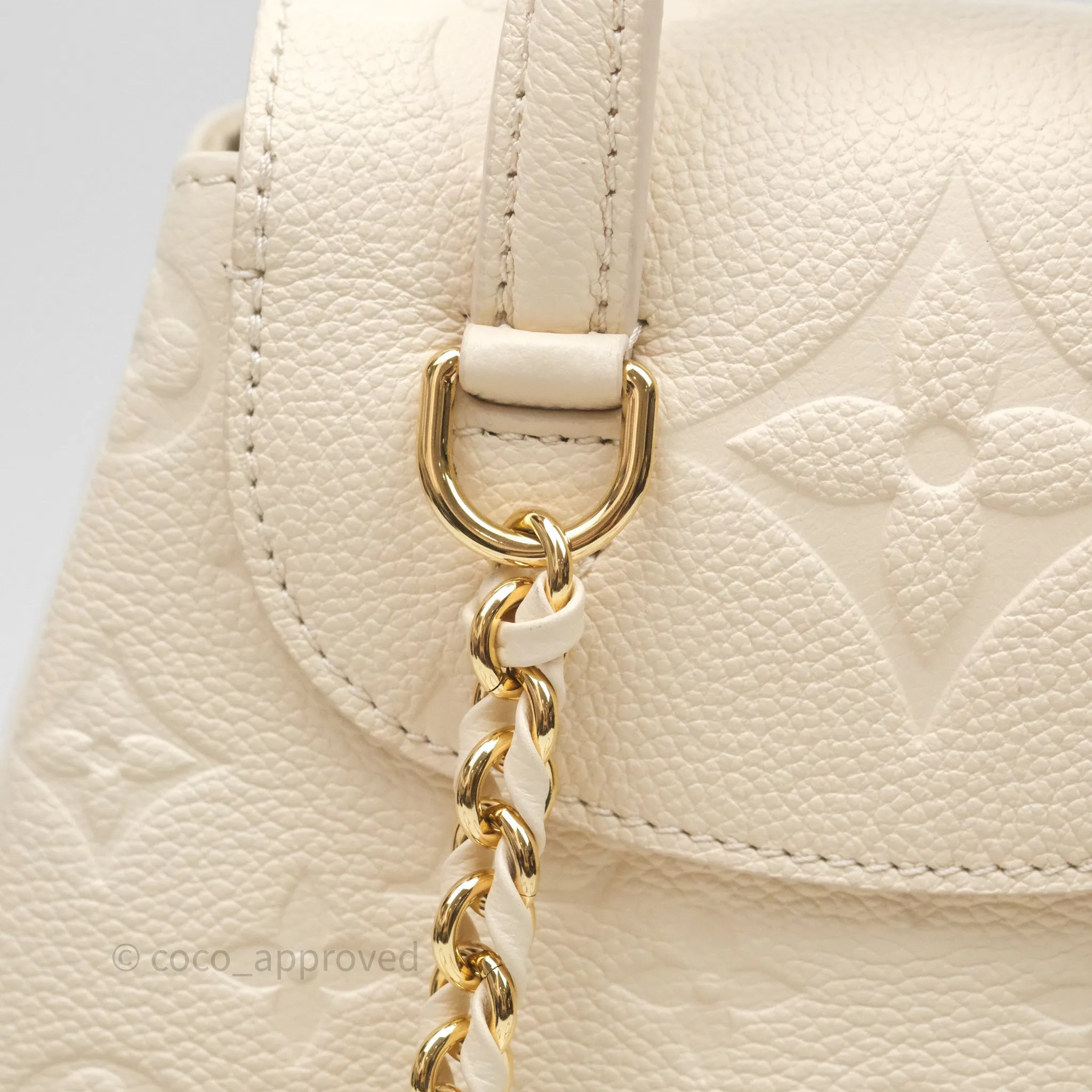 Louis Vuitton Backup Cream Monogram Empreinte Leather