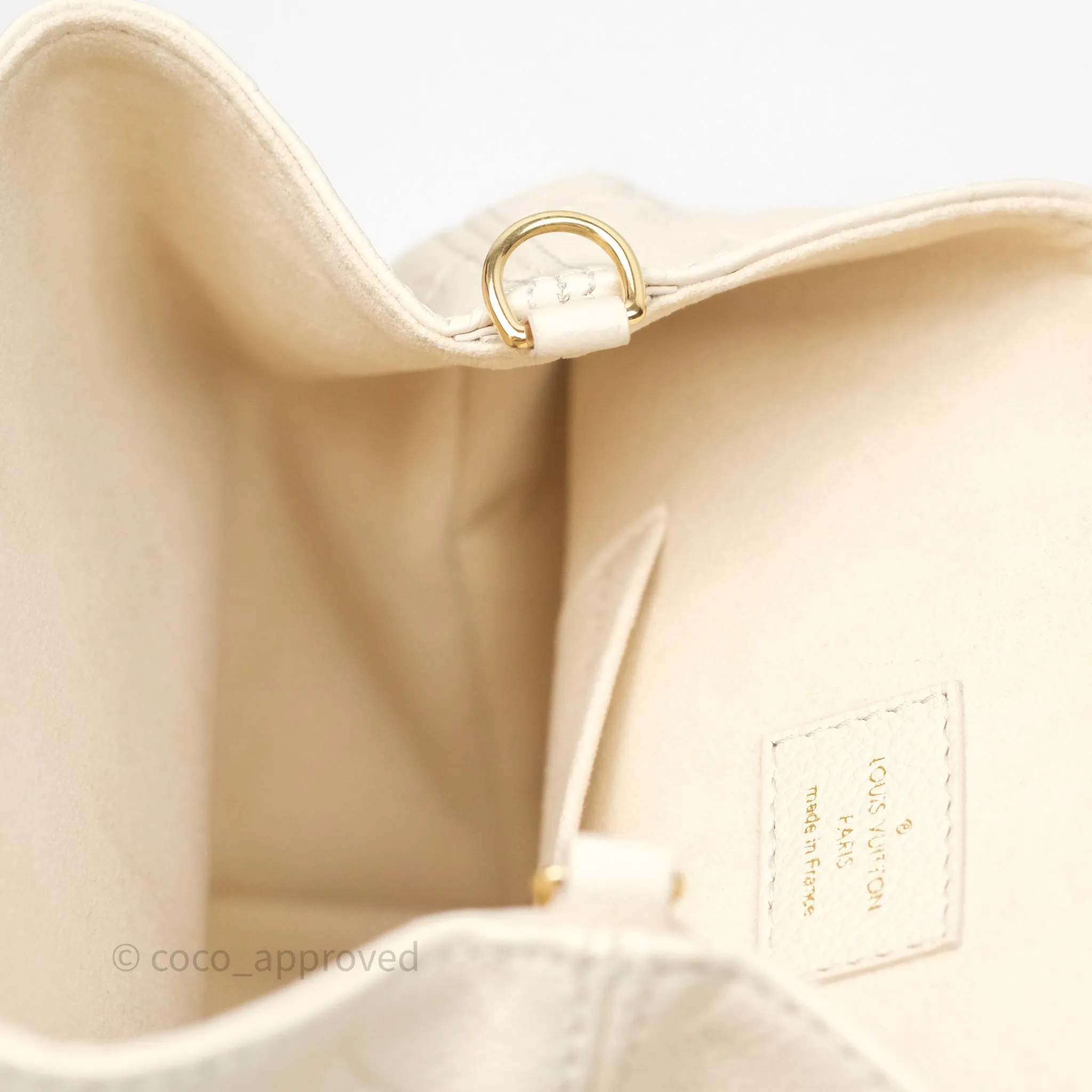 Louis Vuitton Backup Cream Monogram Empreinte Leather