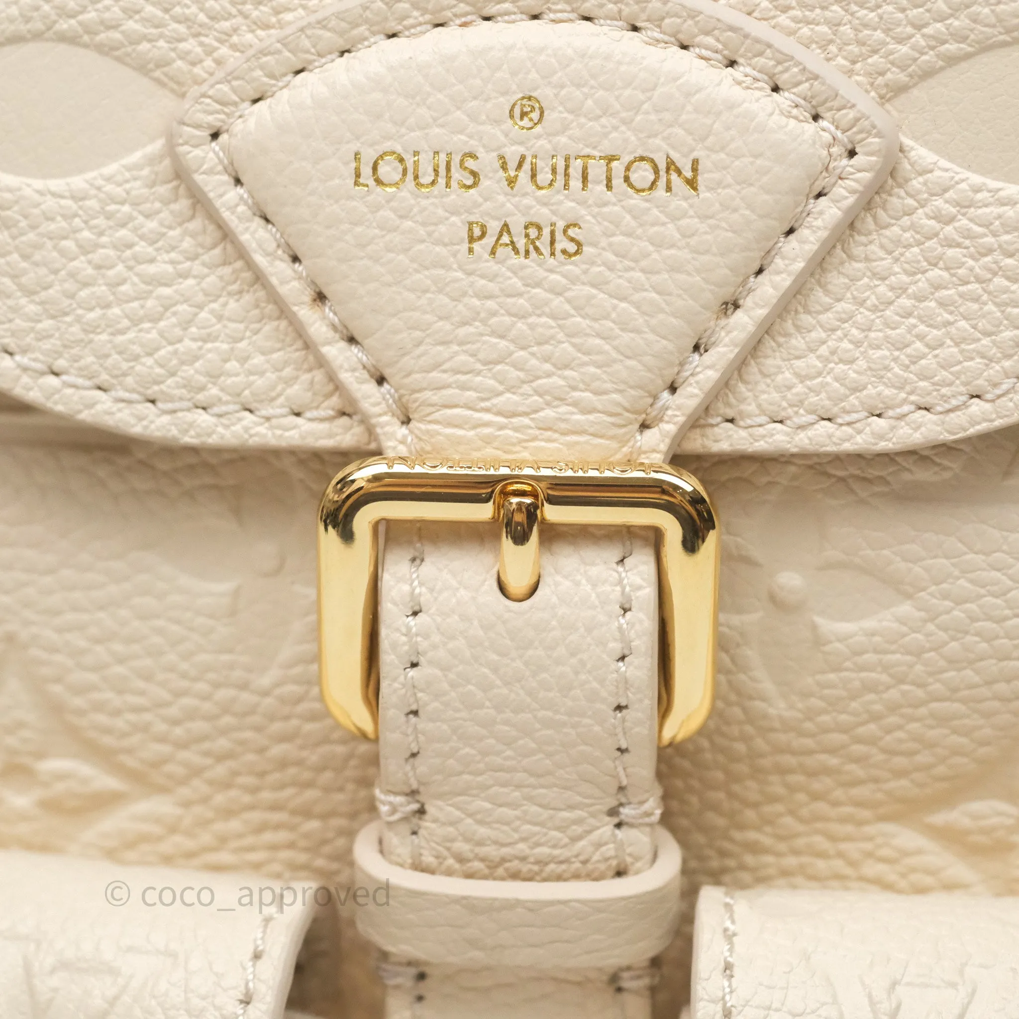 Louis Vuitton Backup Cream Monogram Empreinte Leather