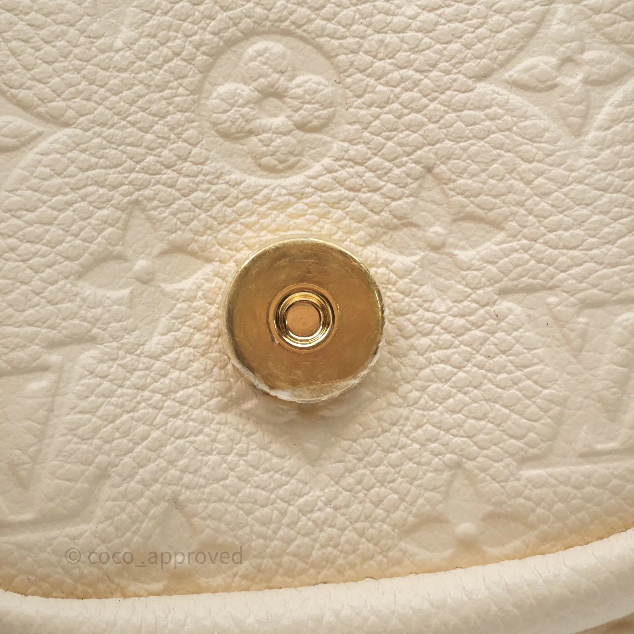 Louis Vuitton Backup Cream Monogram Empreinte Leather